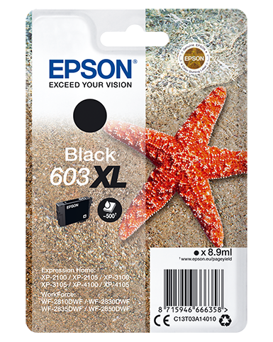 EPSON 603XL/T03A14 (Seestern) schwarz Druckerpatrone