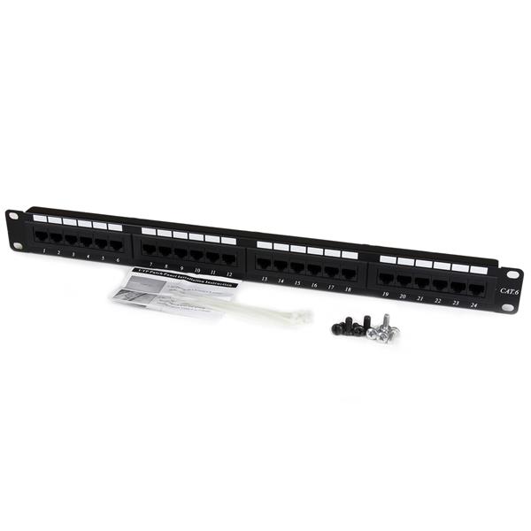 24 PORT 1U CAT6 PATCH PANEL .