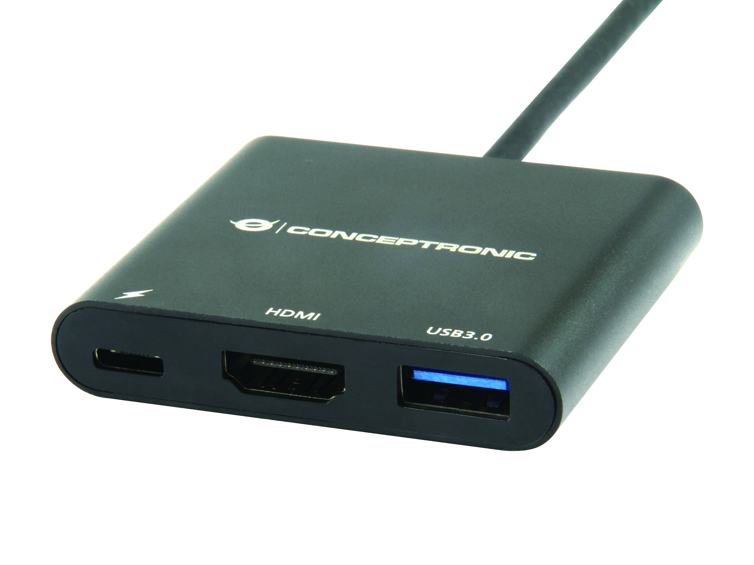 CONCEPTRONIC 3-1 Dock USB-C->HDMI/USB-A/100WPD 25cm sw