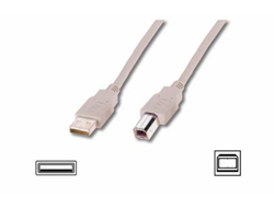 DIGITUS USB CABLE TYPE A - B M/M 1.8M USB 2.0 SUITABLE BE