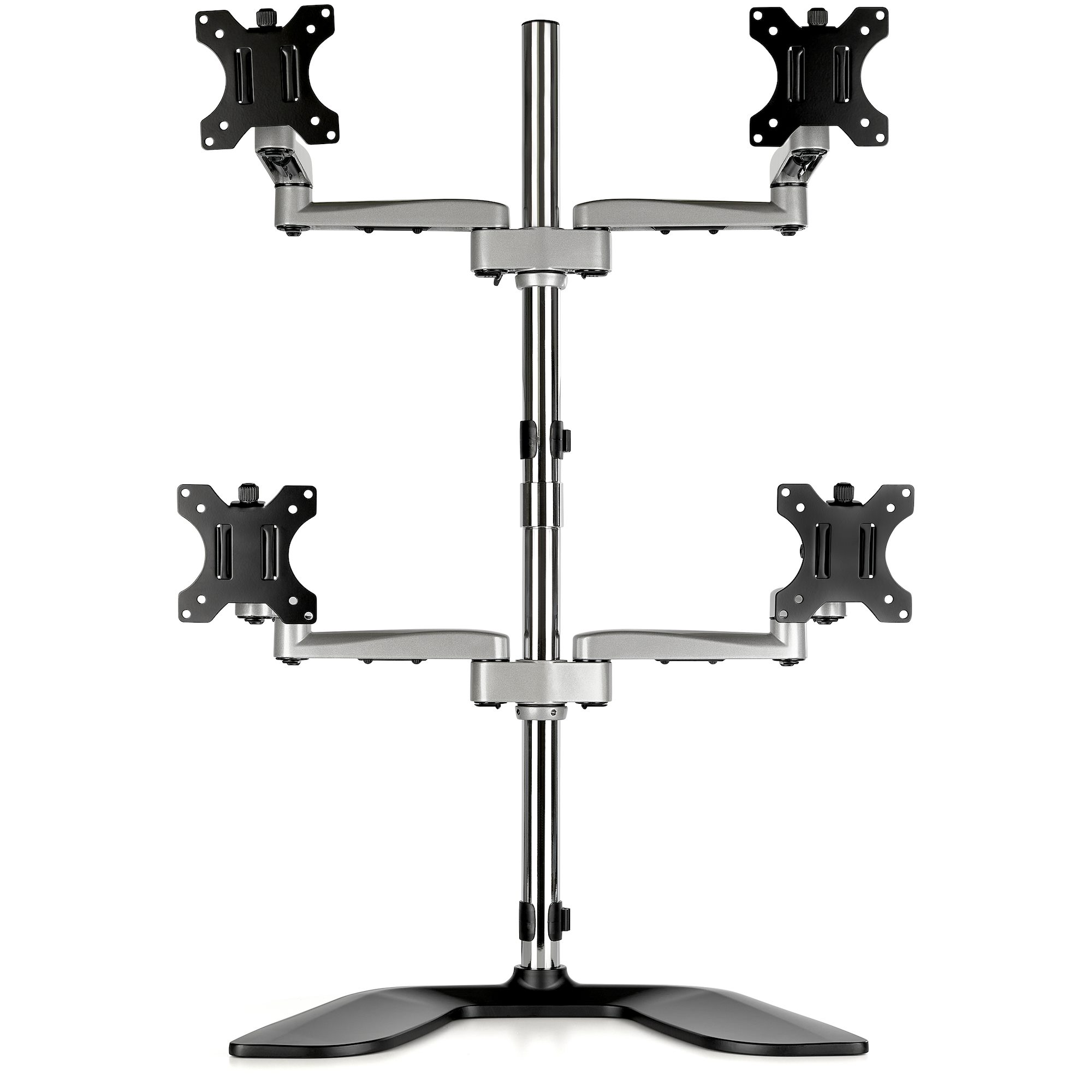 STARTECH.COM Monitorhalterung für vier Bildschirme - Standfuss - für bis zu 8128cm 32Zoll VESA-Monitore - beweglich - Stahl & Alum