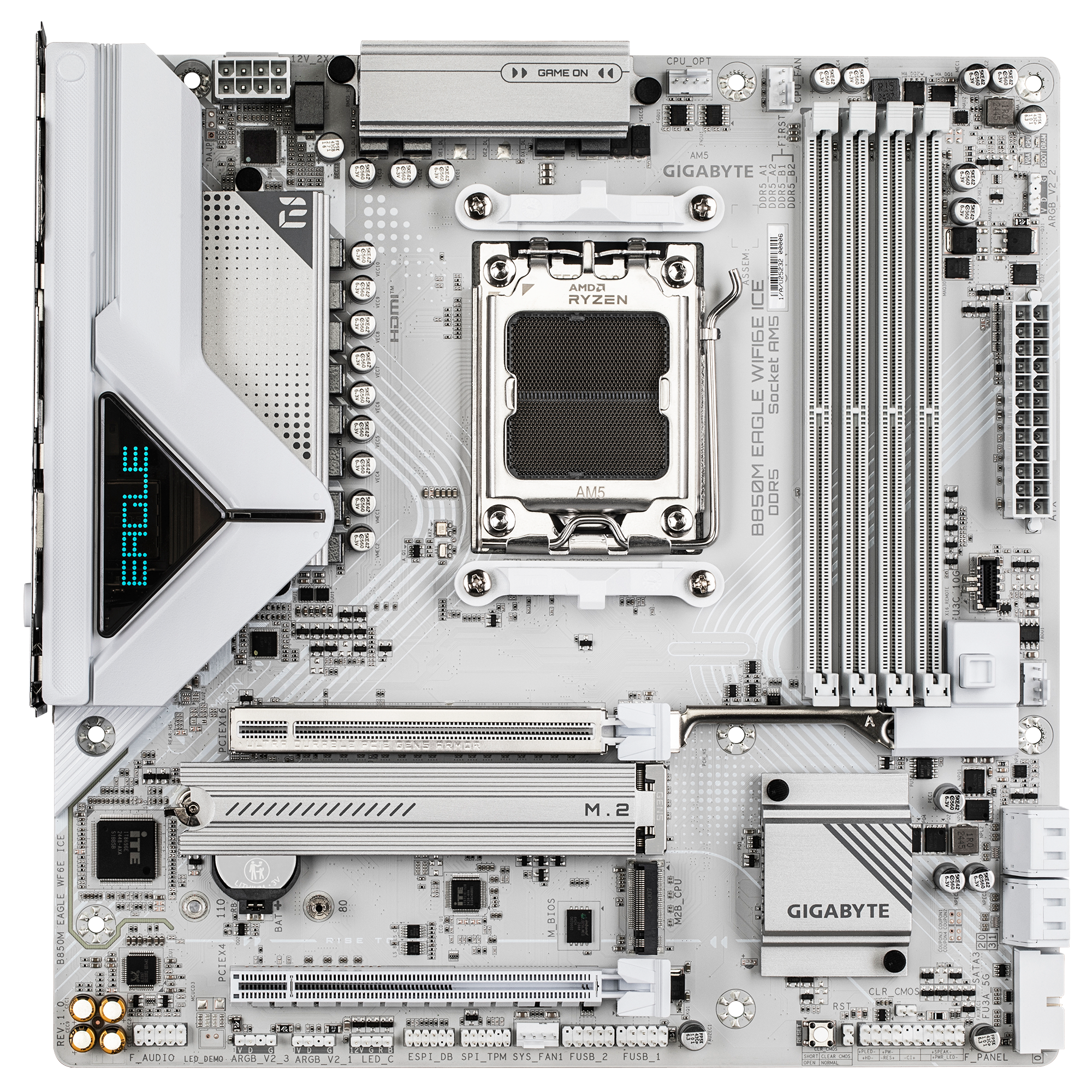 GIGABYTE B850M EAGLE WF6E ICE AM5 4xDDR5 4xSATA 2xM.2 1xHDMI 2xDP