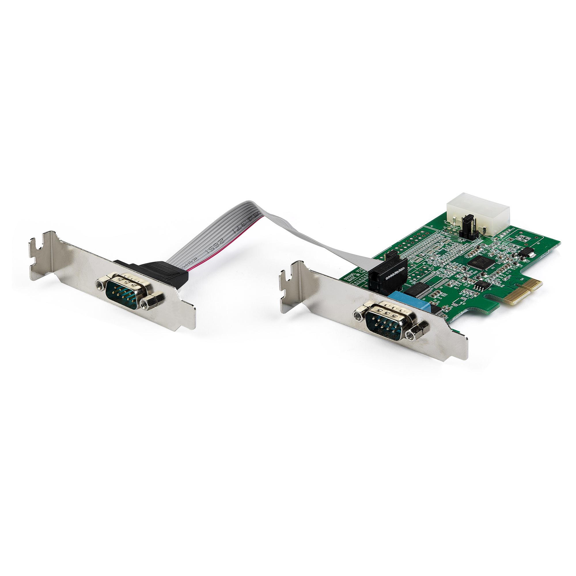 STARTECH.COM 2 Port Serielle Schnittstellenkarte PCIe mit 16950 UART - Serial Adapter - 921,4 Kbps - Windows und Linux
