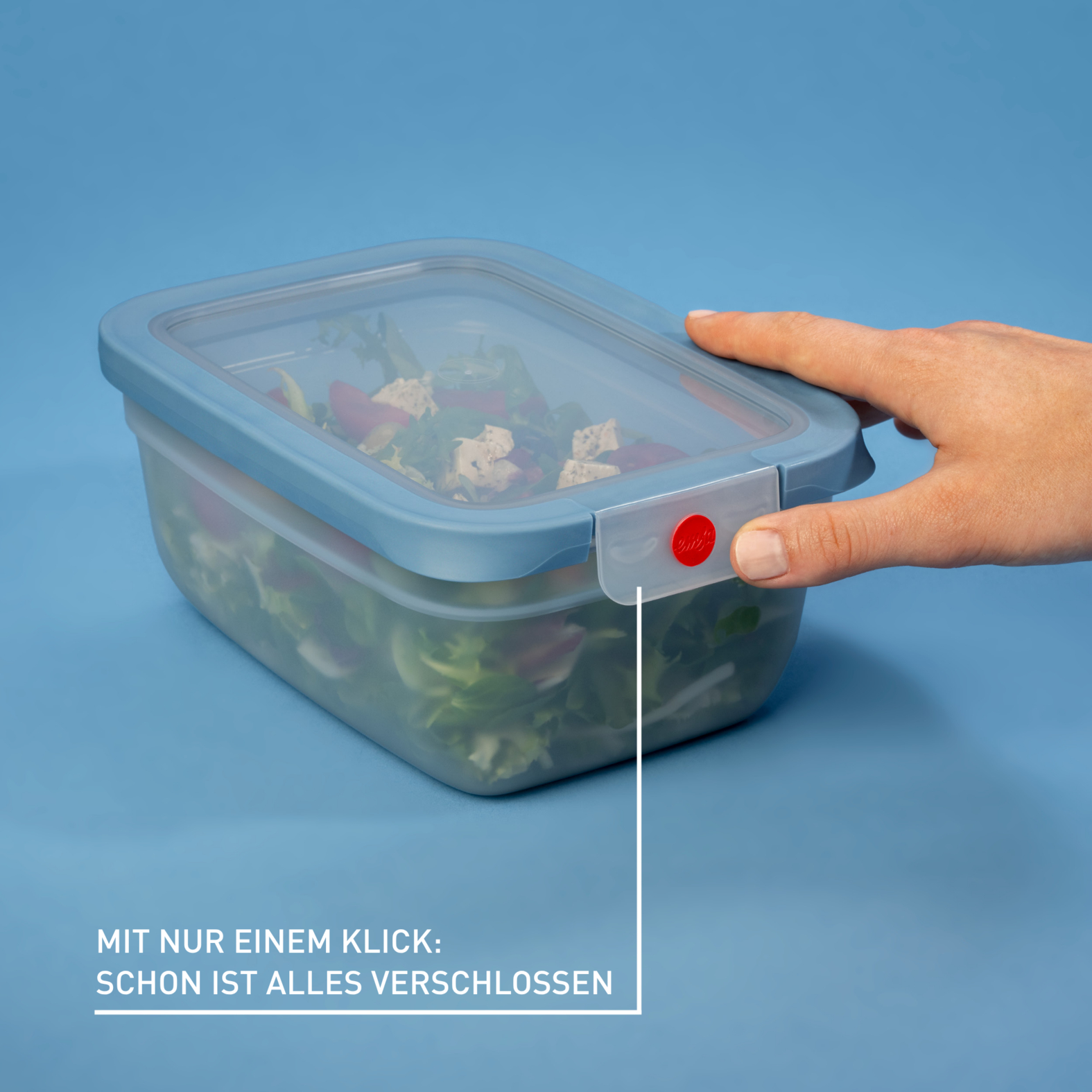 emsa Frischhaltedose ONECLICK 9,4 cm hoch blau 1,5 l, 1 St.