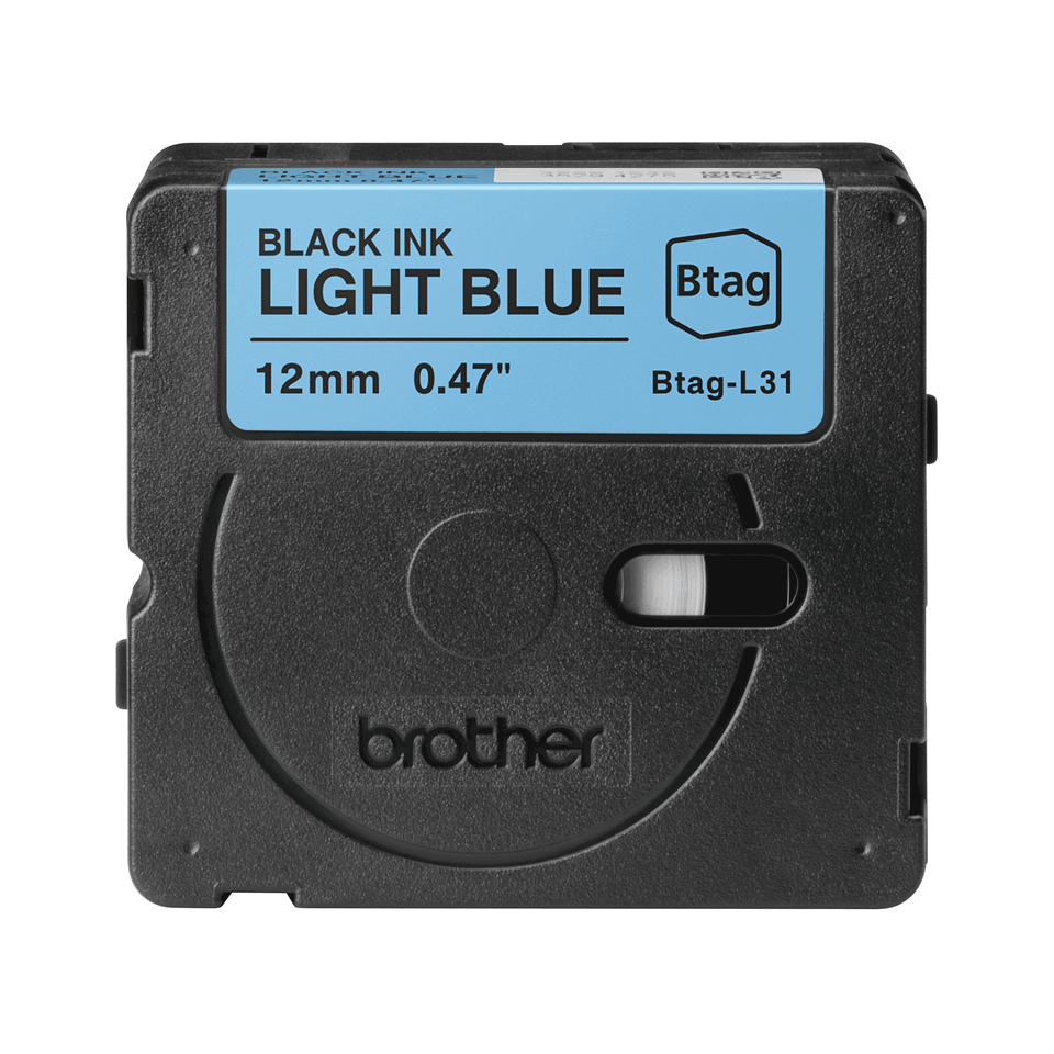 brother Schriftband Btag BTAGL31, 12 mm, schwarz auf blau, 1 St.