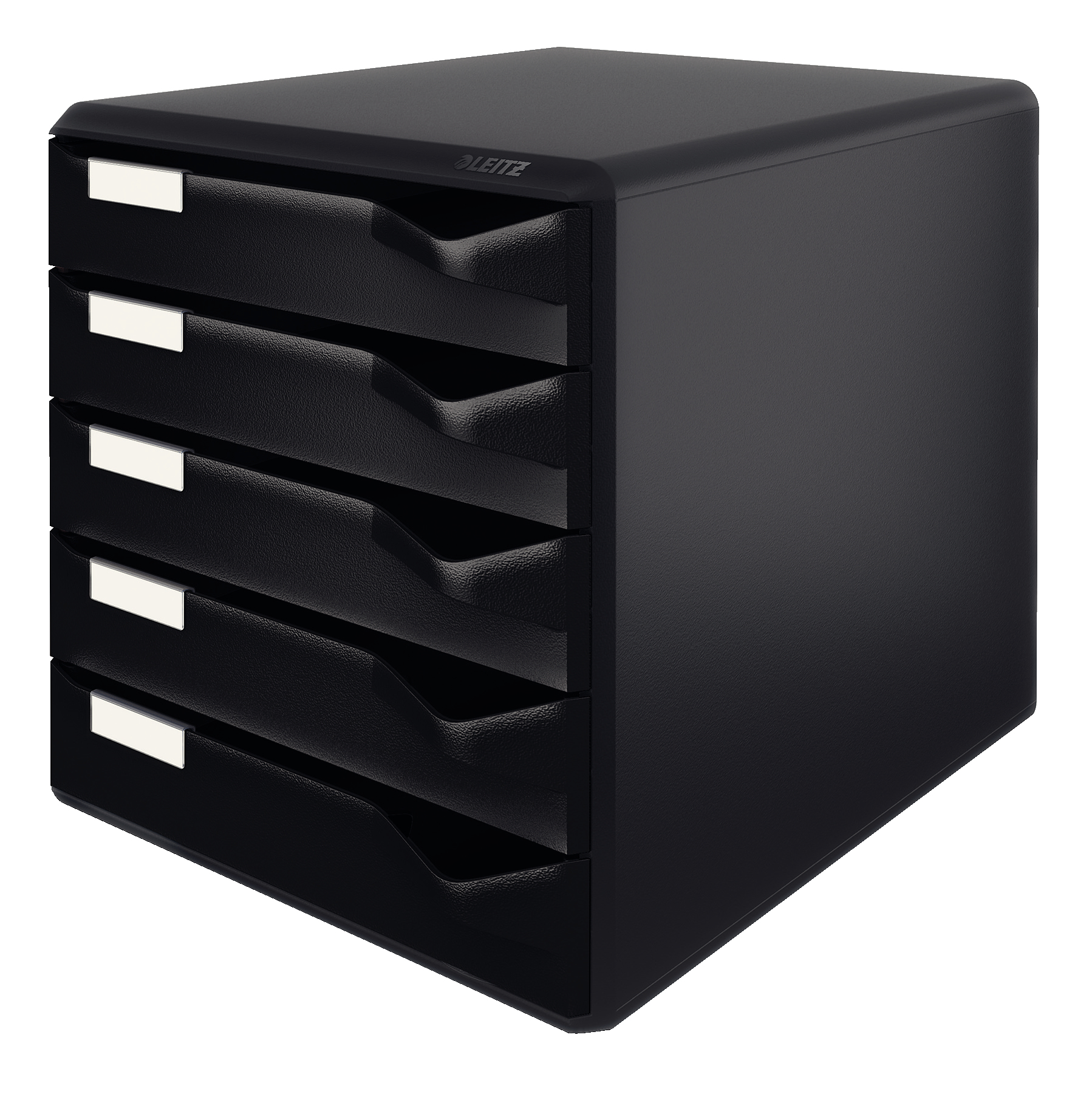 LEITZ Schubladenbox Post-Set schwarz 52930095, DIN A4 mit 5 Schubladen, 1 St.