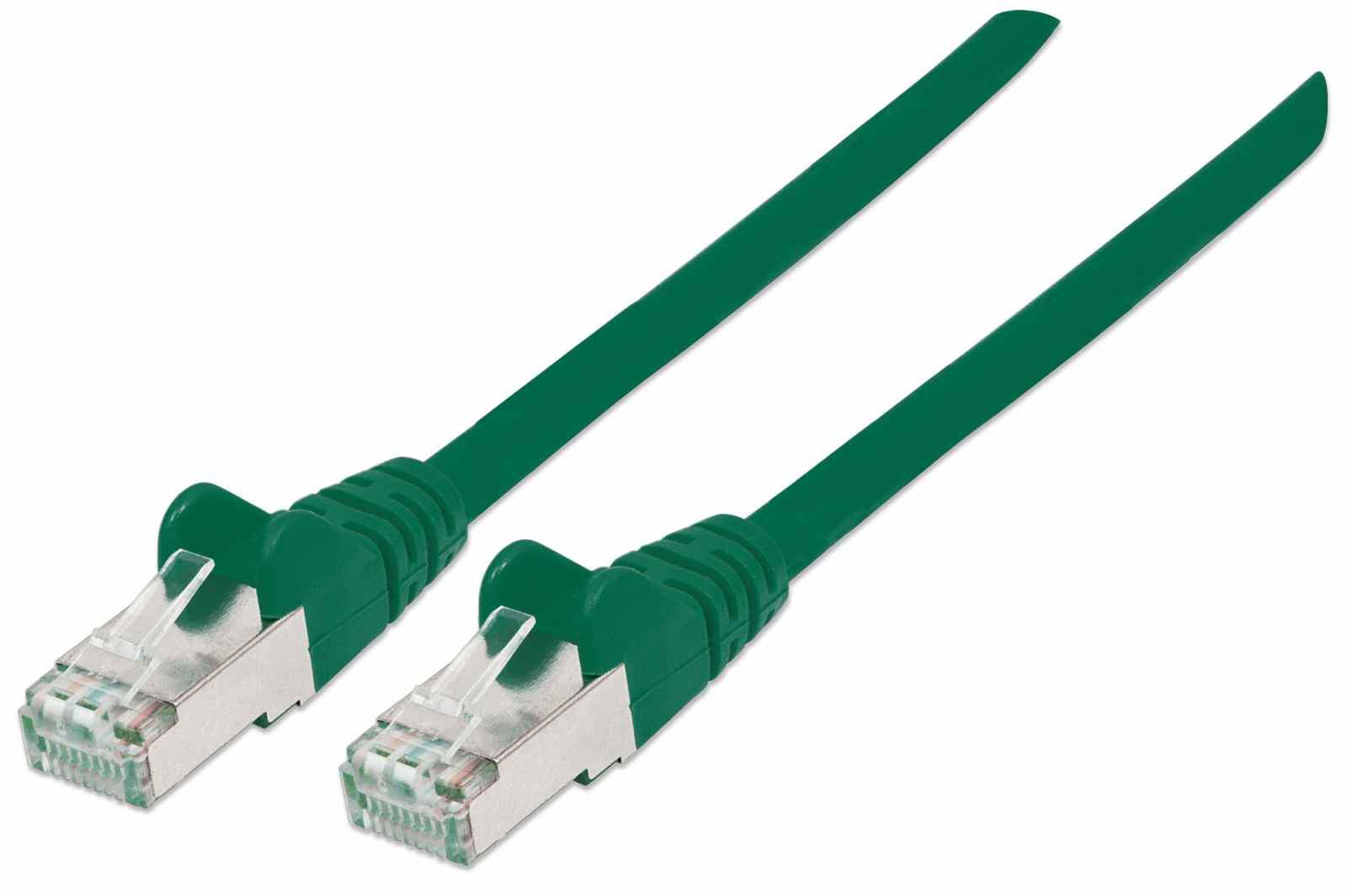 INTELLINET Cat6aPro Kabel Cat7 Rohkabel 0,25m gruen RJ45 Vollkupfer LS0H halogenfrei AWG 26 vergoldete Kontakte 10 Gigabit