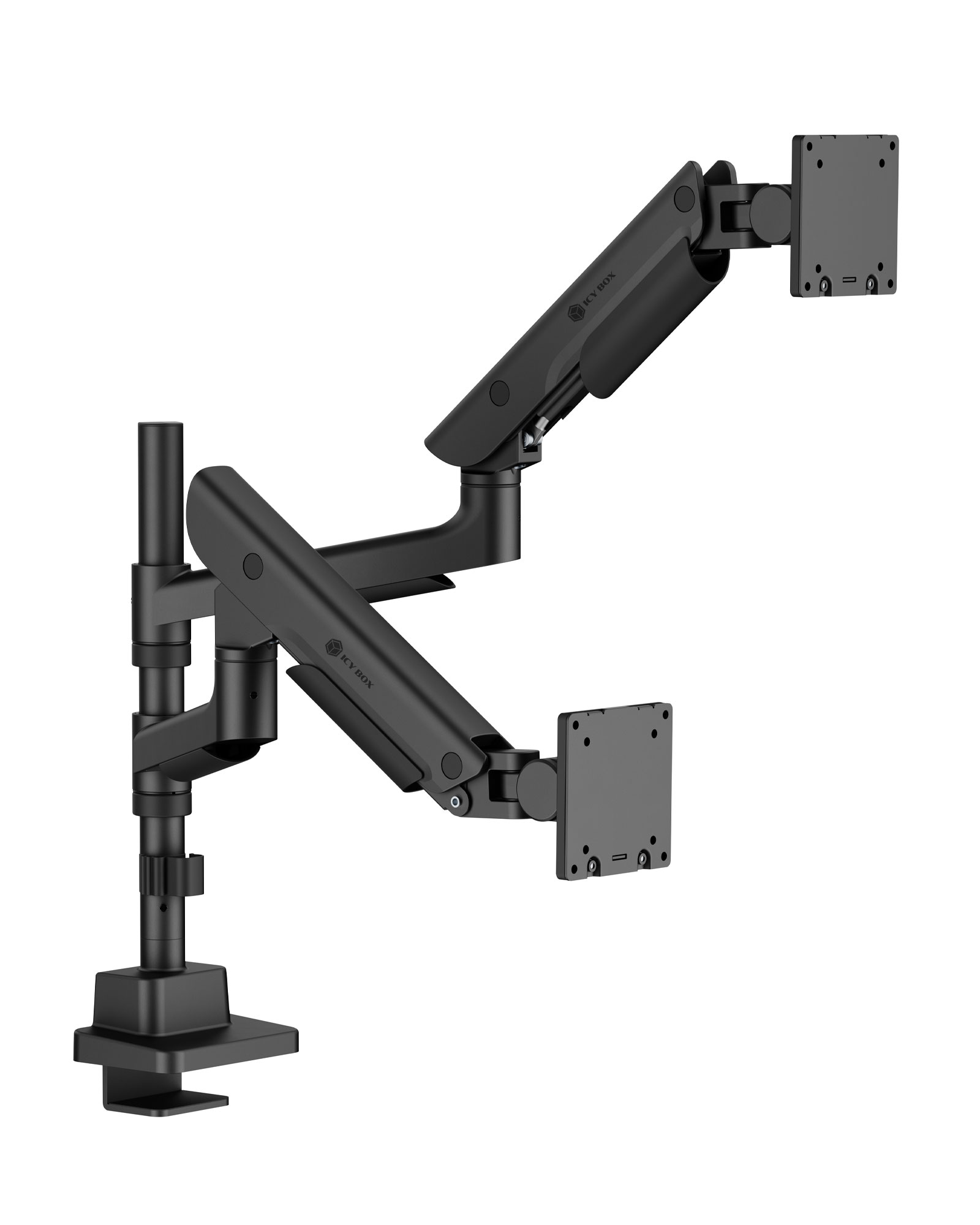 Monitorständer IcyBox 2 Monitore bis zu 57/27kg Tischmontag