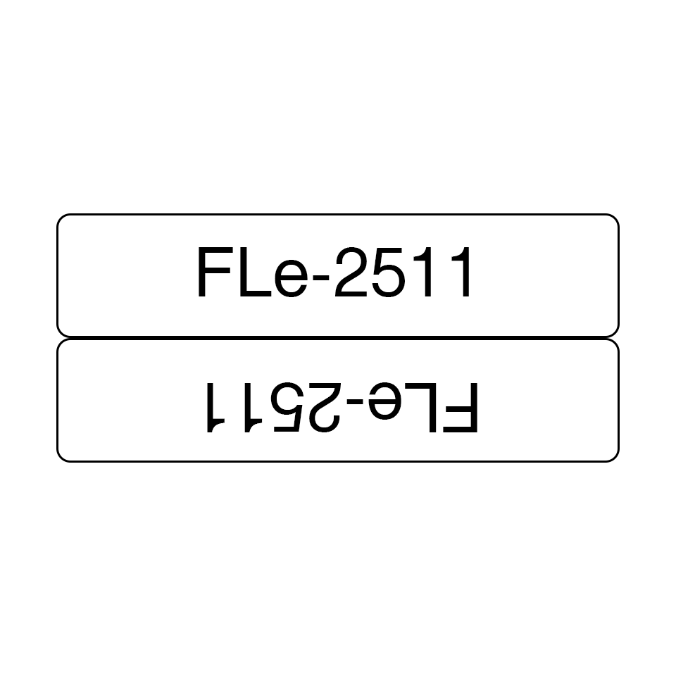 brother Einzeletiketten-Schriftband FLe Fle-2511 FLE2511, 45 x 21 mm, schwarz auf weiß, 1 St.