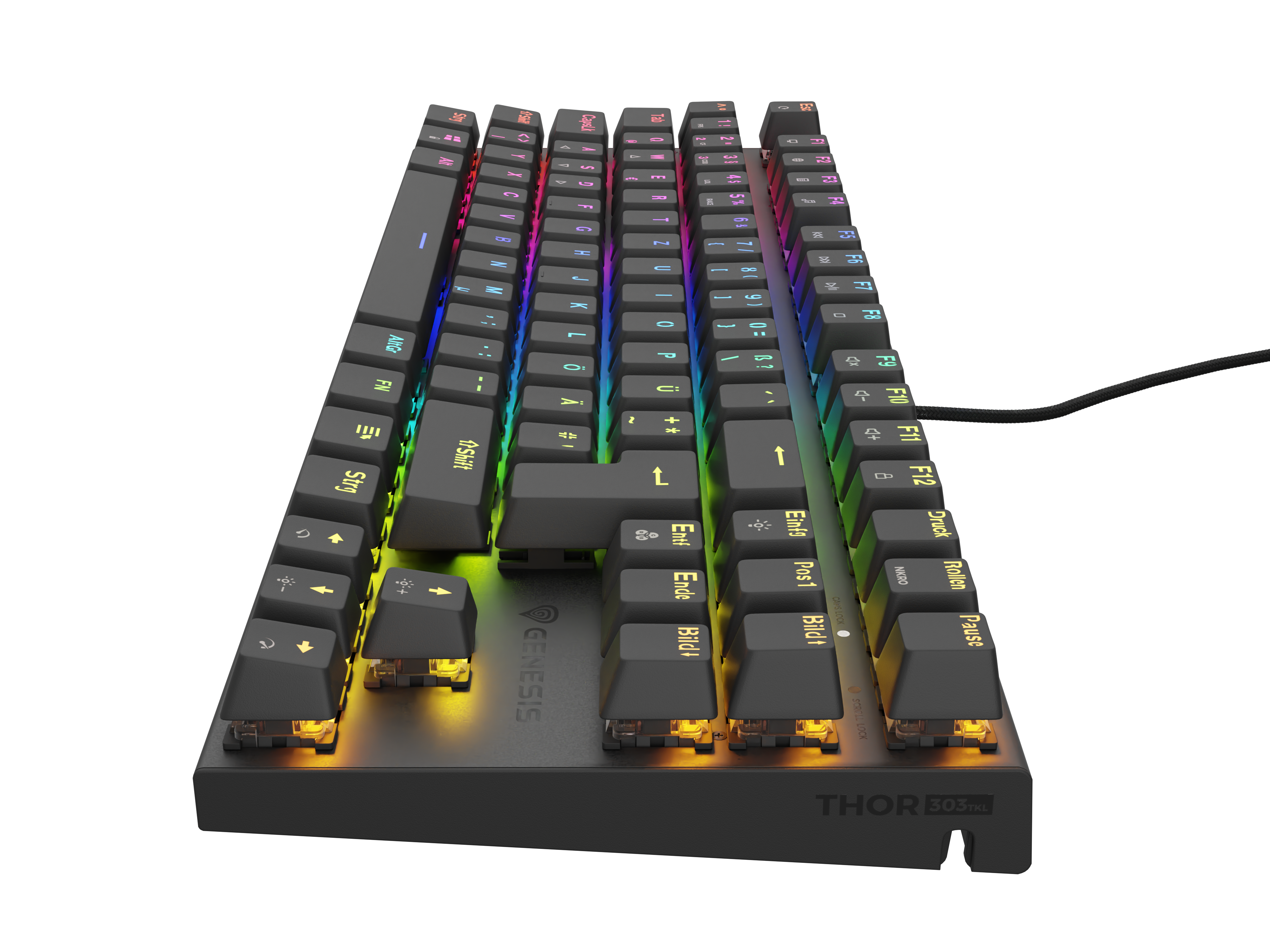 Genesis Gaming Tastatur THOR 303 TKL brown kabelgeb. (DE)