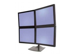 DS100 SERIE QUAD LCD STAND BLACK MAX 24IN CROSSBAR 4CLAMP