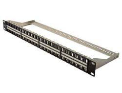 DIGITUS Patchpanel 1HE 48-Port Cat6a geschirmt schwarz