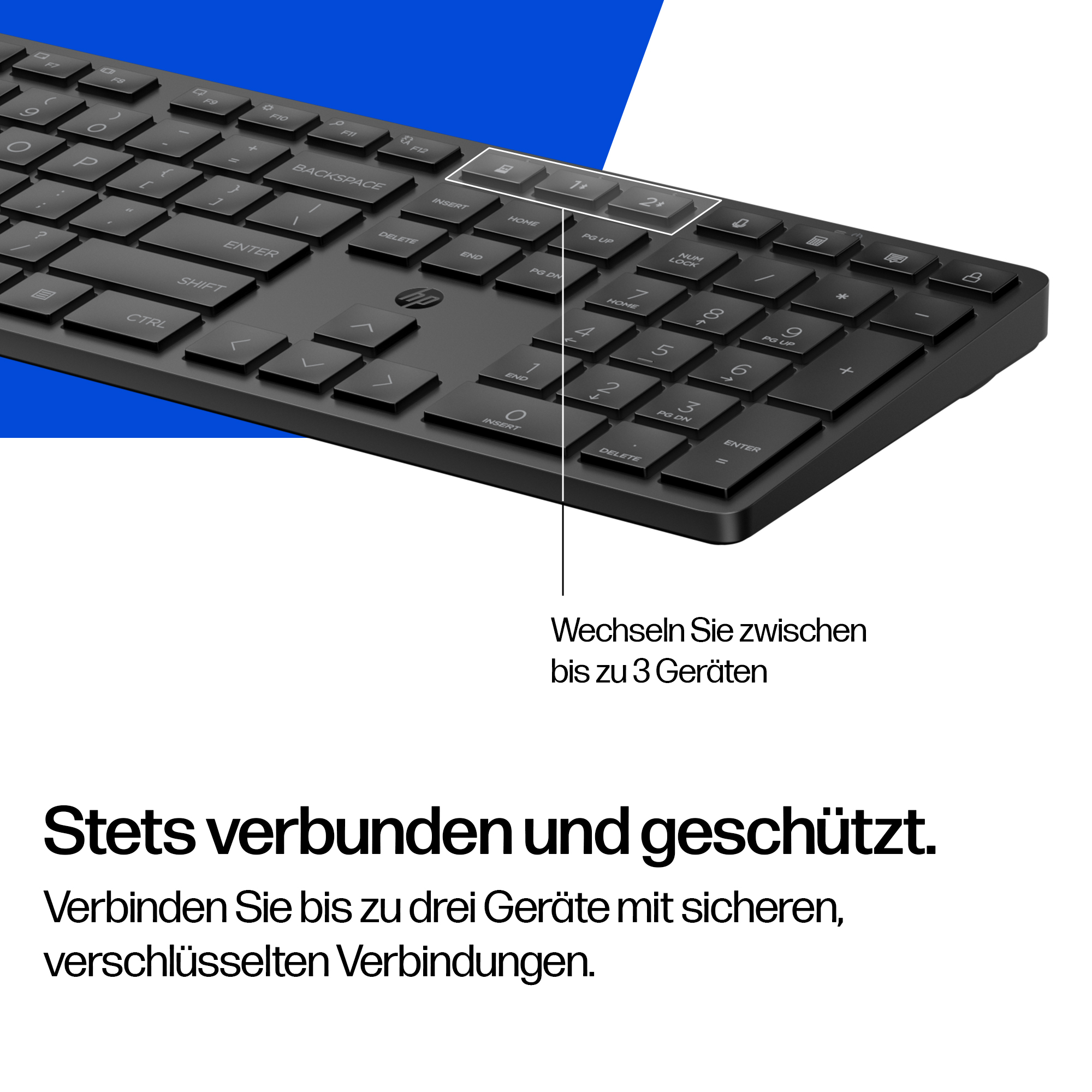 HP 495K MULTI-DEVICE DUAL-MODE KEYBOARD