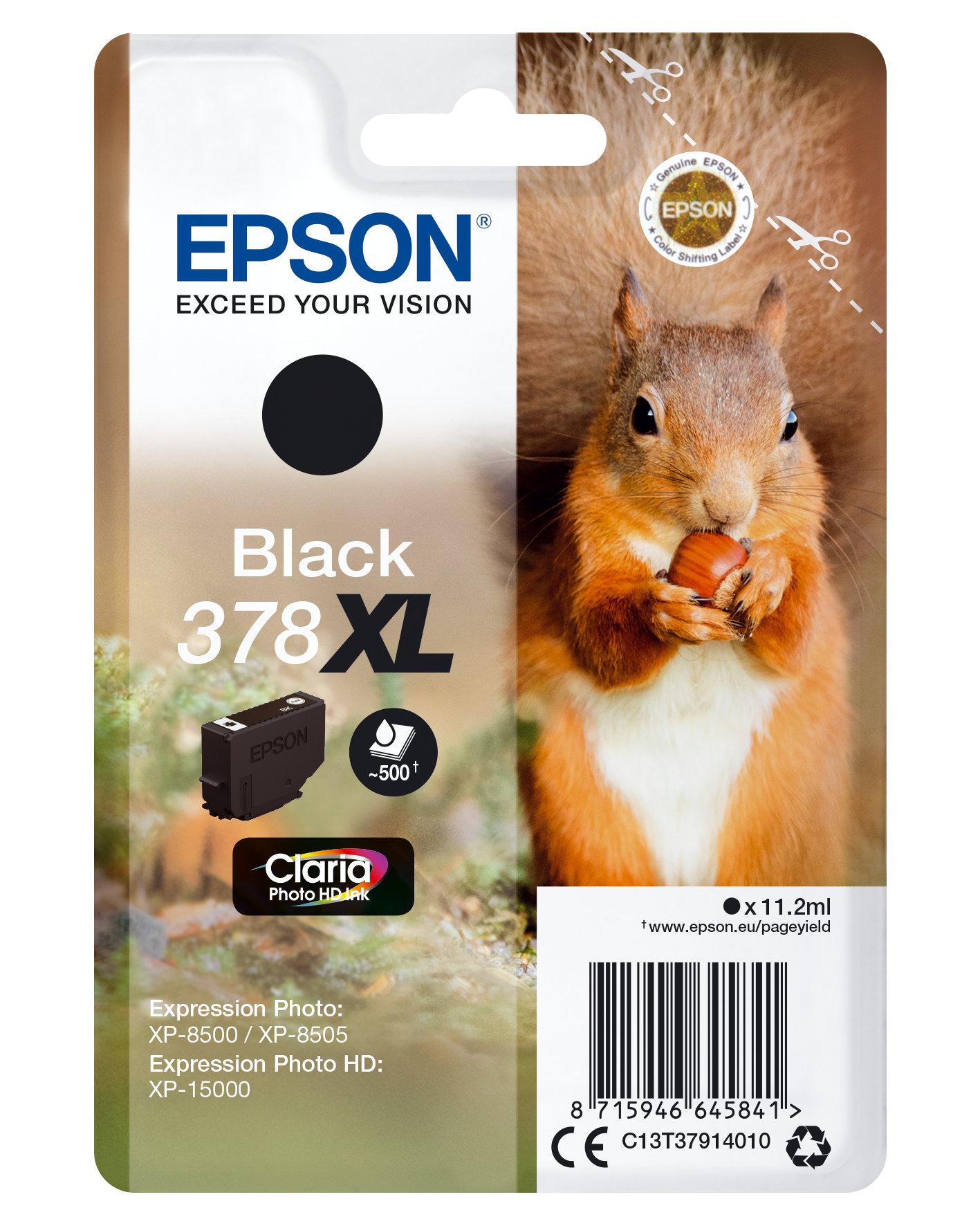 EPSON 378XL/T37914 (Eichhörnchen) schwarz Druckerpatrone