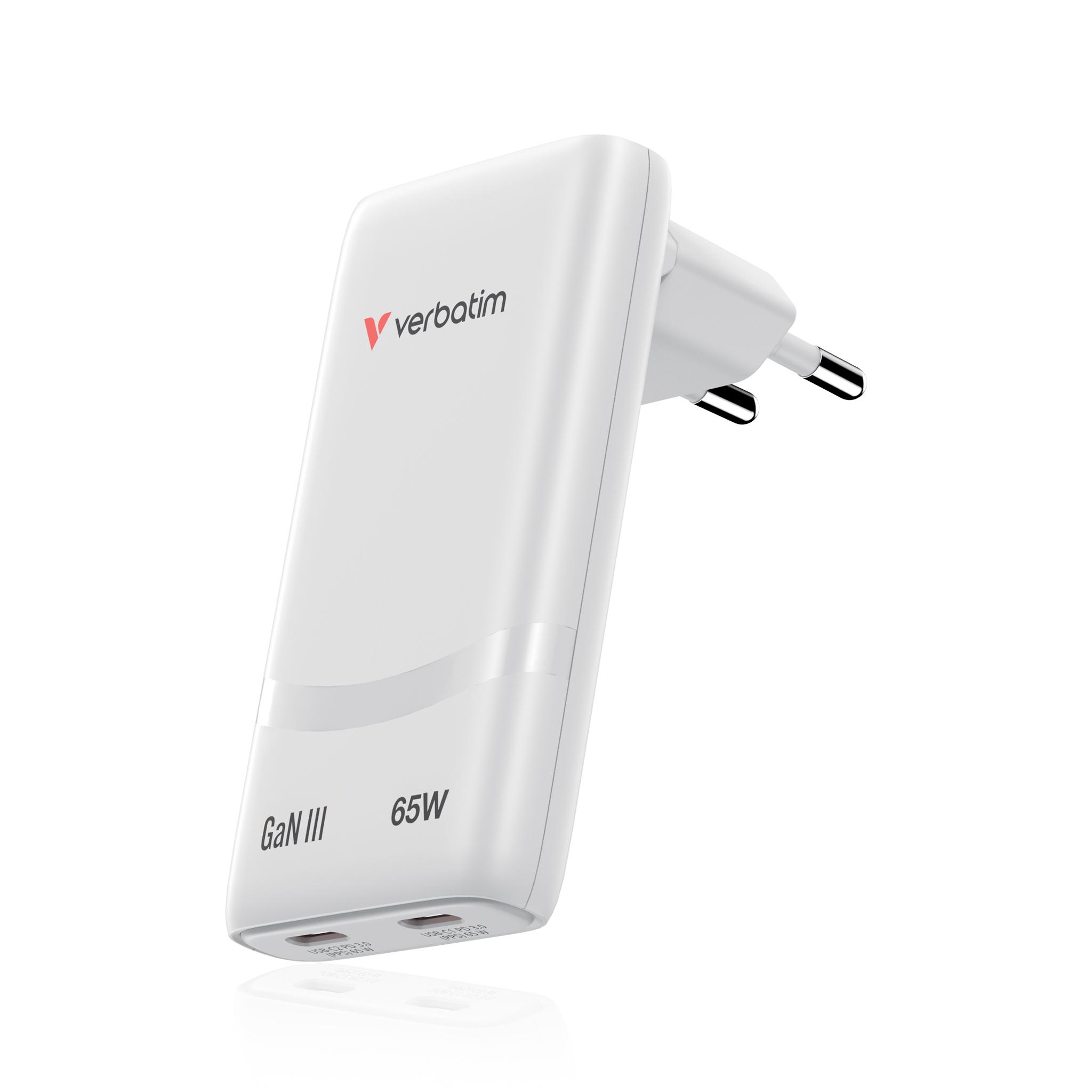 verbatim Fold n’ Go GaN III Ladeadapter weiß, 65 W