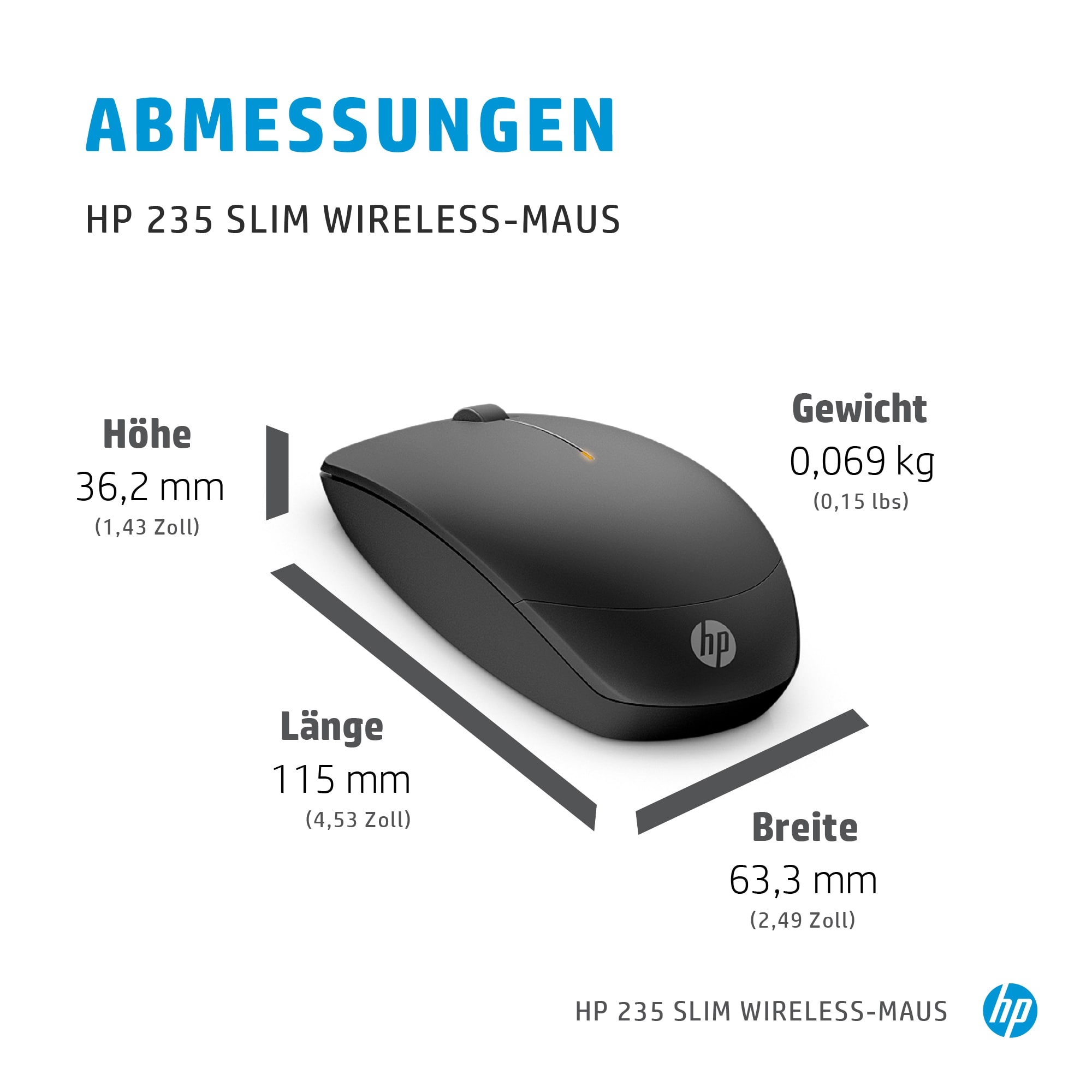 HP 235 SLIM WRLS MOUSE