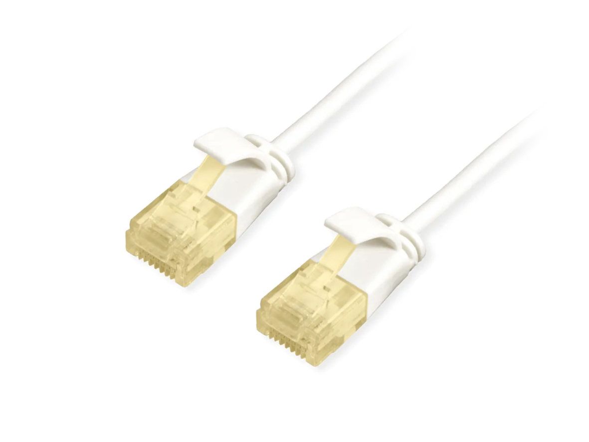 Equip Patchkabel Cat6A SlimFlex U/UTP 0.15m weiß LSZH 2xRJ45 Polybeutel