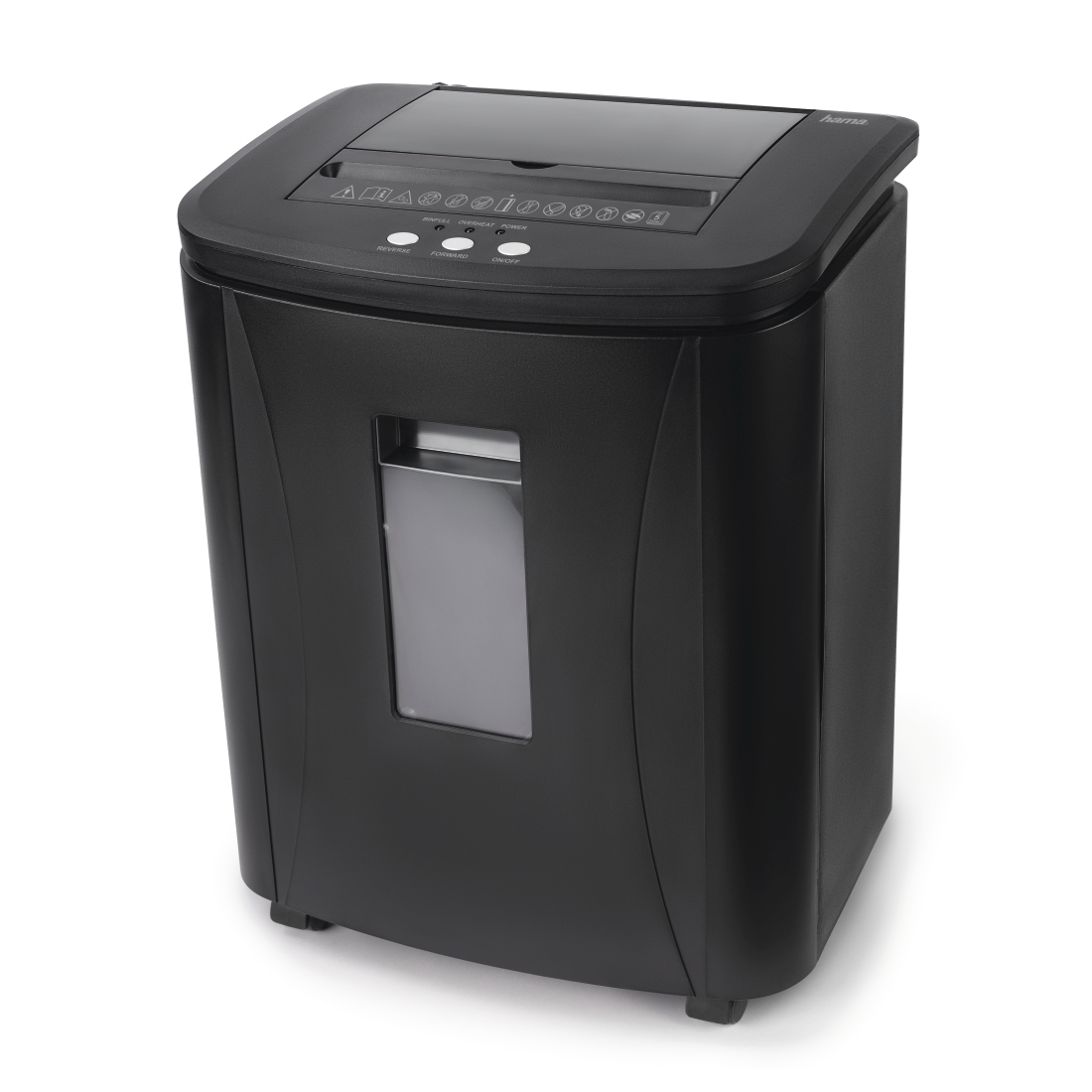 hama Premium AutoM120 Aktenvernichter mit Partikelschnitt P-4, 4 x 20 mm, bis 120 Blatt, schwarz