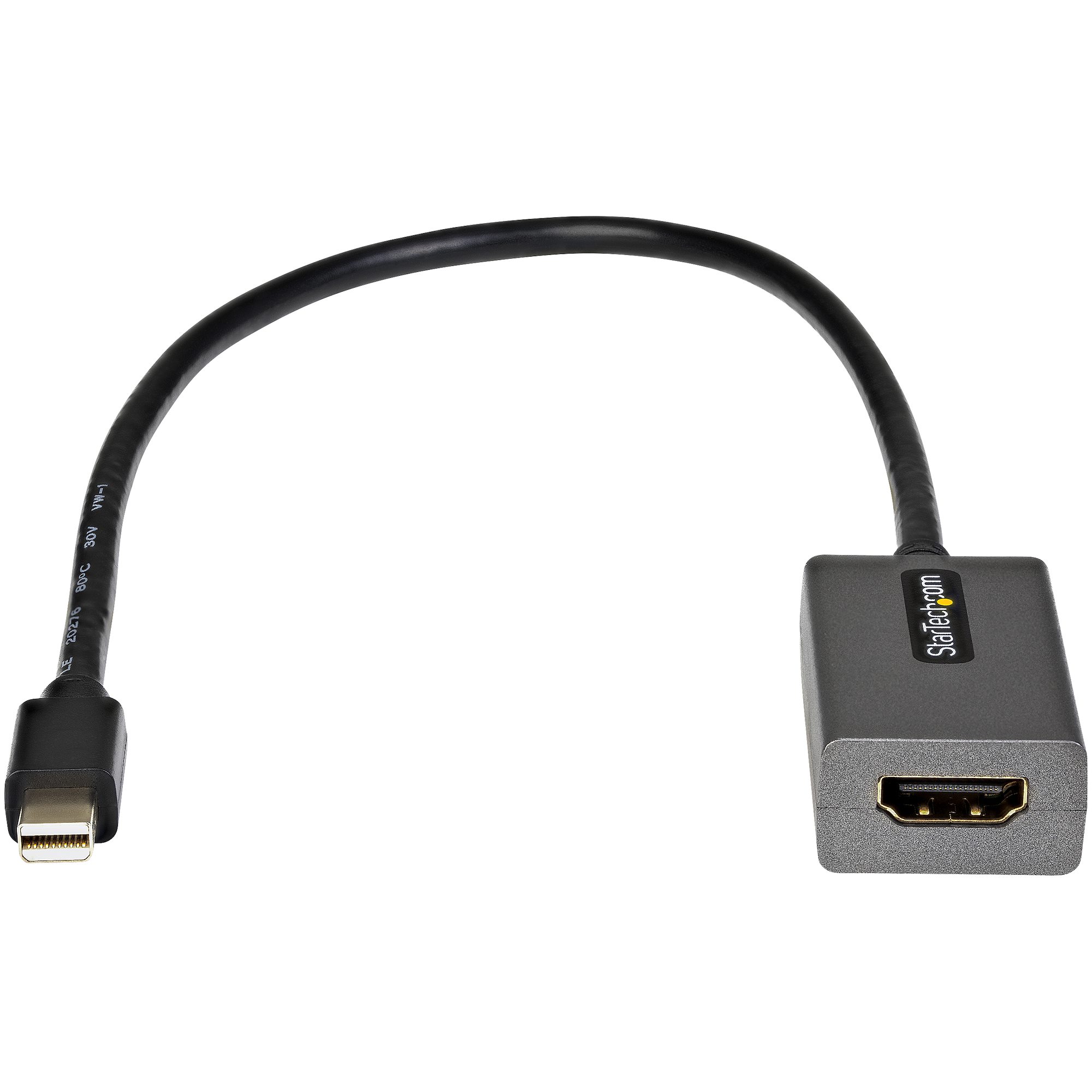 STARTECH.COM Mini DisplayPort auf HDMI Adapter - mDP 1.2 auf HDMI Adapter Dongle - 1080p - Videokonverter - 30cm Kabel