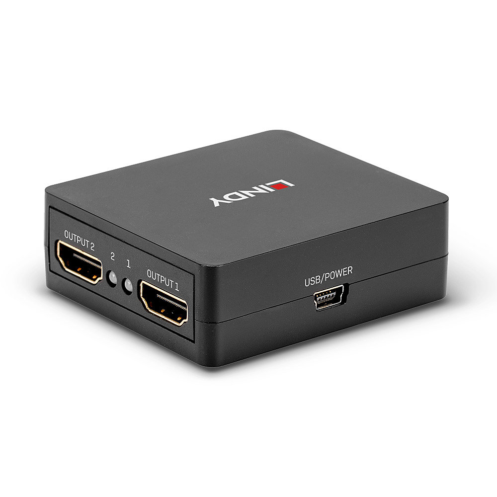 2 Port HDMI Splitter 18Gbps, kompakt