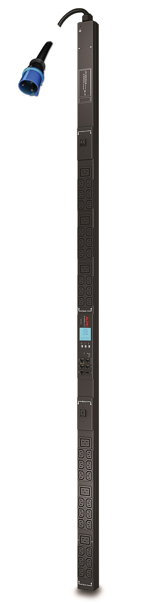 APC Metered Rack PDU ZeroU 2G Rack AC 200/208/230V input IEC 60309 32A oc 42 power IEC 60320 C13 IEC 60320 C19 0U BK