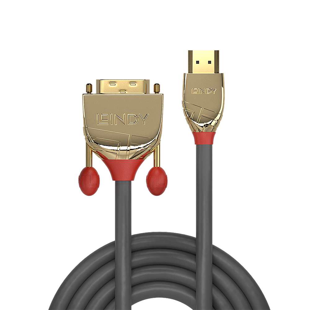 LINDY HDMI an DVI-D Single Link Kabel Gold Line 2m