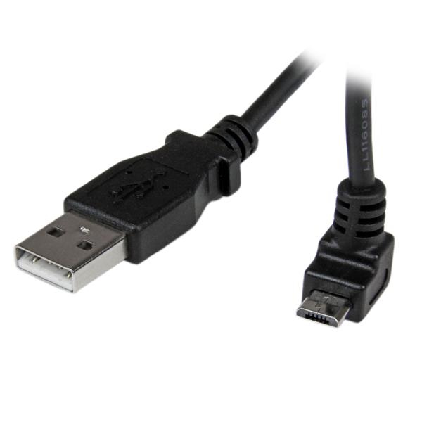 StarTech.com USB A auf Micro USB B Kabel 2 m aufwärtsgewinkelt Schwarz
