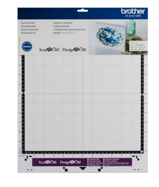 brother CAMATSTD12 Schneidematte für Schneideplotter normal klebend 305 x 305 mm (12 x 12 Zoll) für 0,3 - 1,5 mm dickes Material, 1 St.