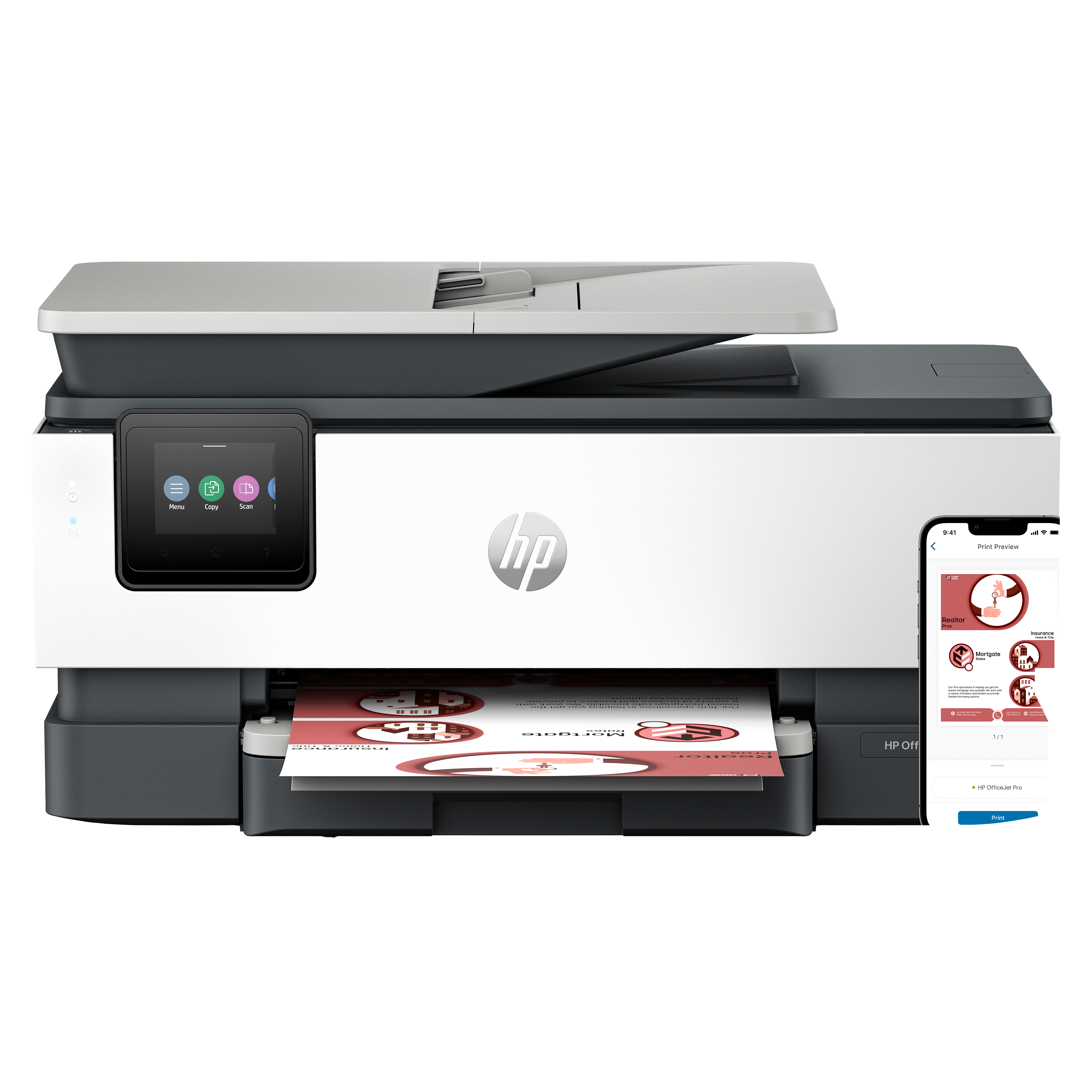HP OfficeJet Pro 8132e All-in-One 4 in 1 Tintenstrahl-Multifunktionsdrucker grau, HP Instant Ink-fähig