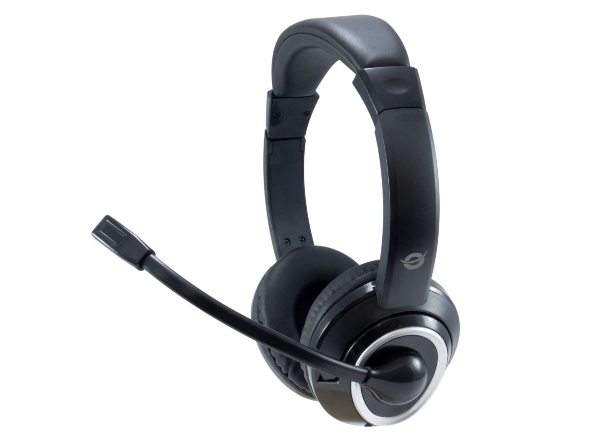 CONCEPTRONIC Headset Stereo AUX/Mikro/Bedien./Split.2.00m sw