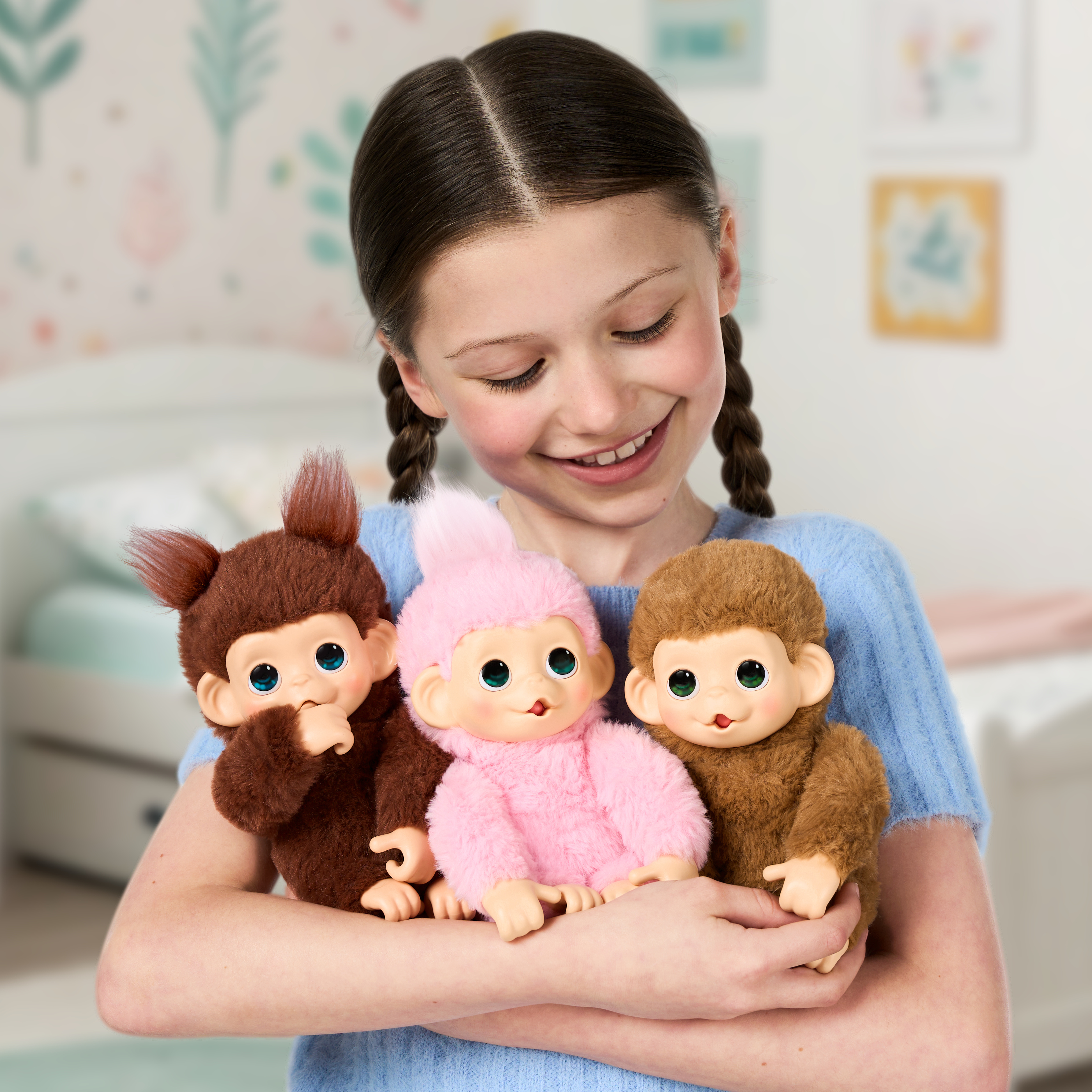 Little Live Pets - My Baby Monkey Minis Brown Cherri, Kuscheltier