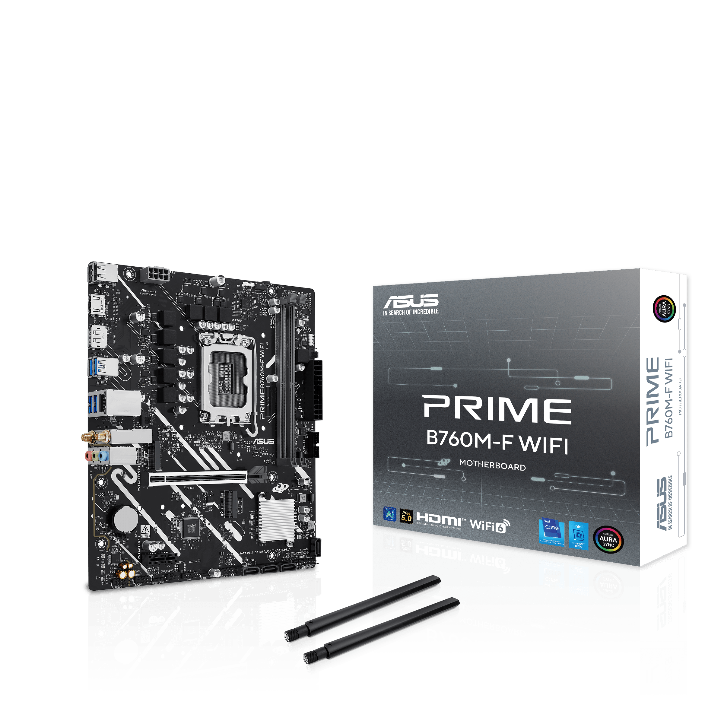 ASUS PRIME B760M-F WIFI LGA 1700 mATX motherboard DDR5 1xHDMI 1xDP 2xM.2 4xSATA