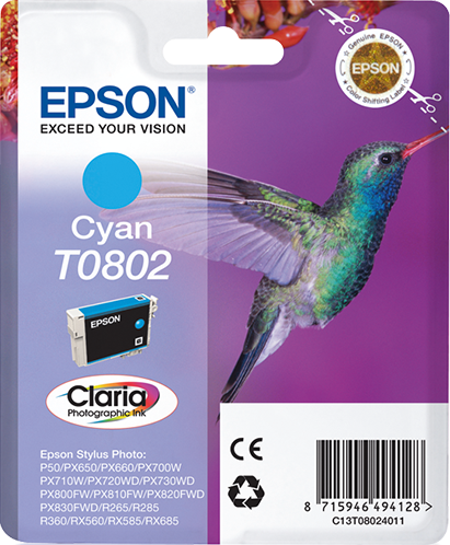 EPSON T0802 (Kolibri) cyan Druckerpatrone