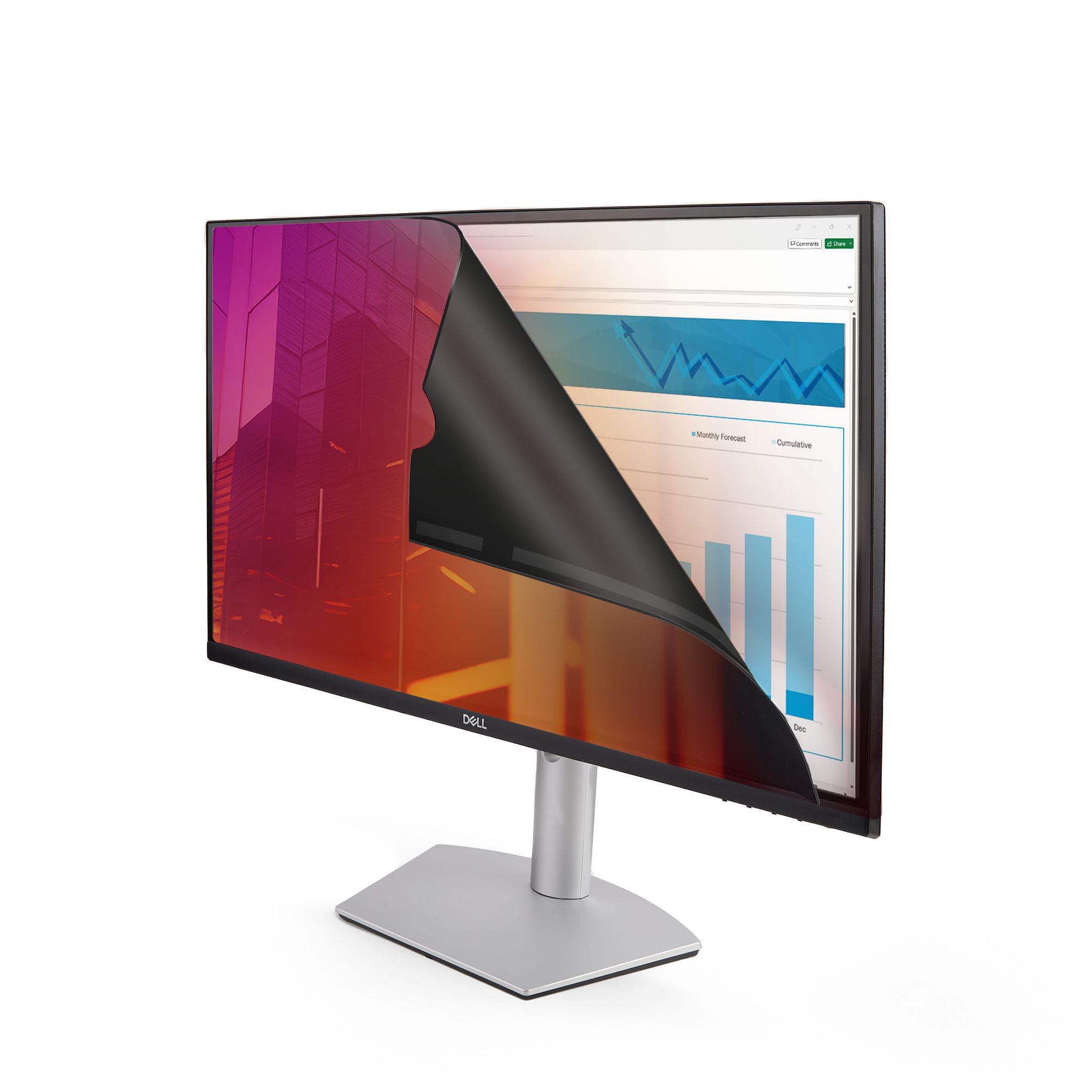 27-INCH GOLD PRIVACY SCREEN .