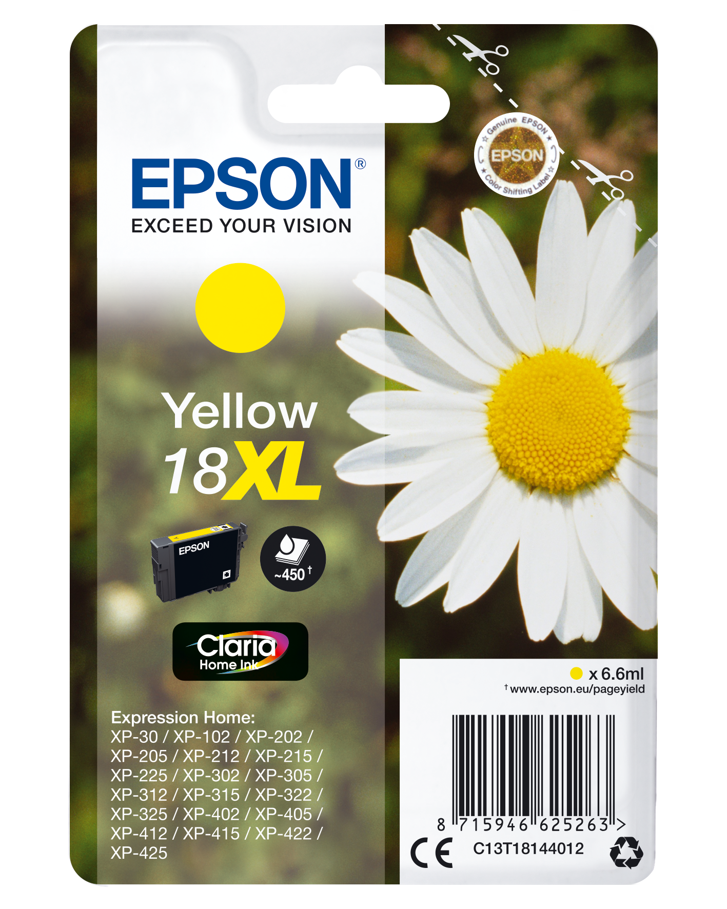 EPSON 18XL / T1814XL (Gänseblümchen) gelb Druckerpatrone