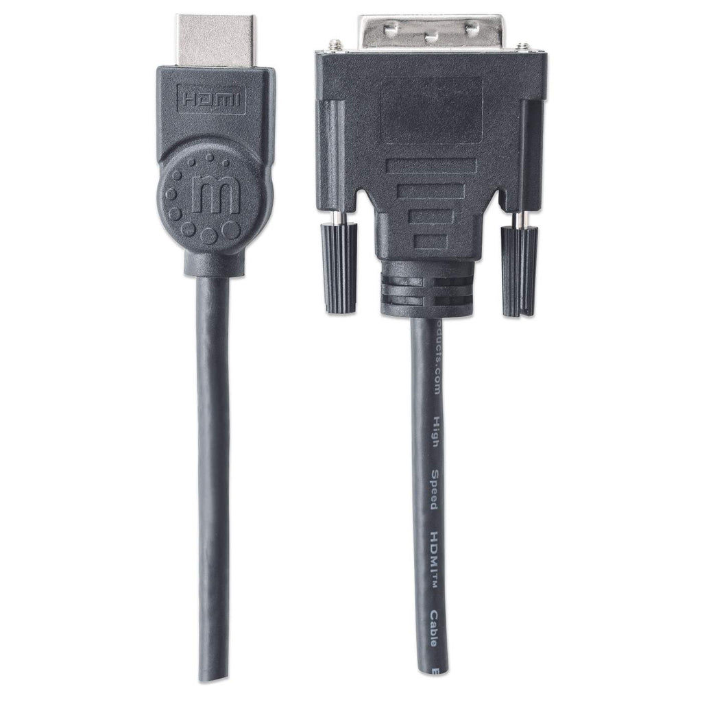MANHATTAN HDMI-Kabel HDMI A -> DVI(24+1) St/St 1.80m sw