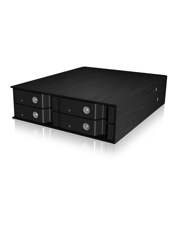 Backplane IcyBox 4x2,5 SATA/SAS HDD/SSD -> 5,25 Schacht sw retail