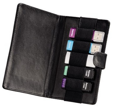 hama 5er USB-Stick-Tasche Vegas schwarz, 1 St.