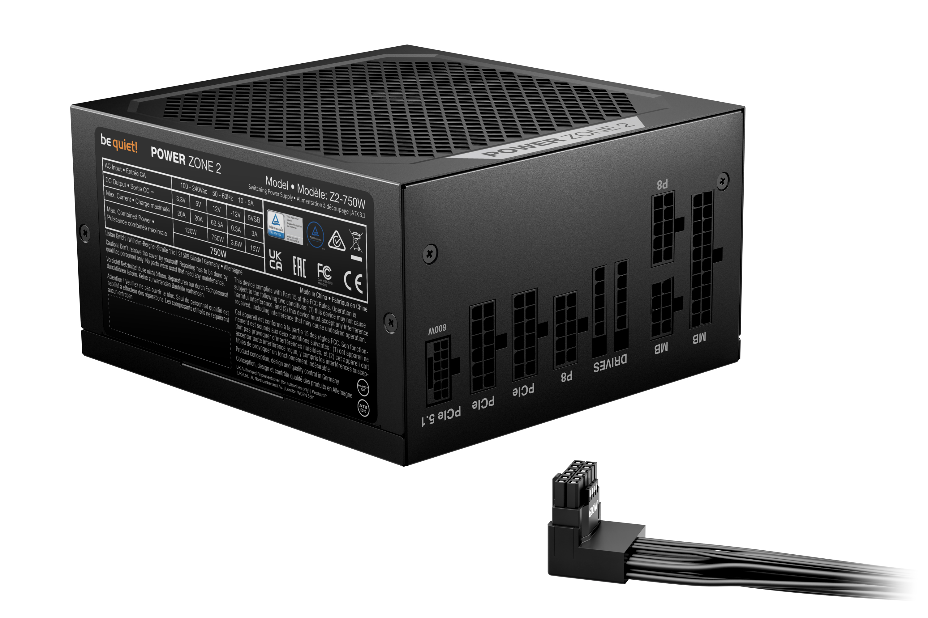 be quiet! Netzteil POWER ZONE 2 750W Modular 80+ Platinum