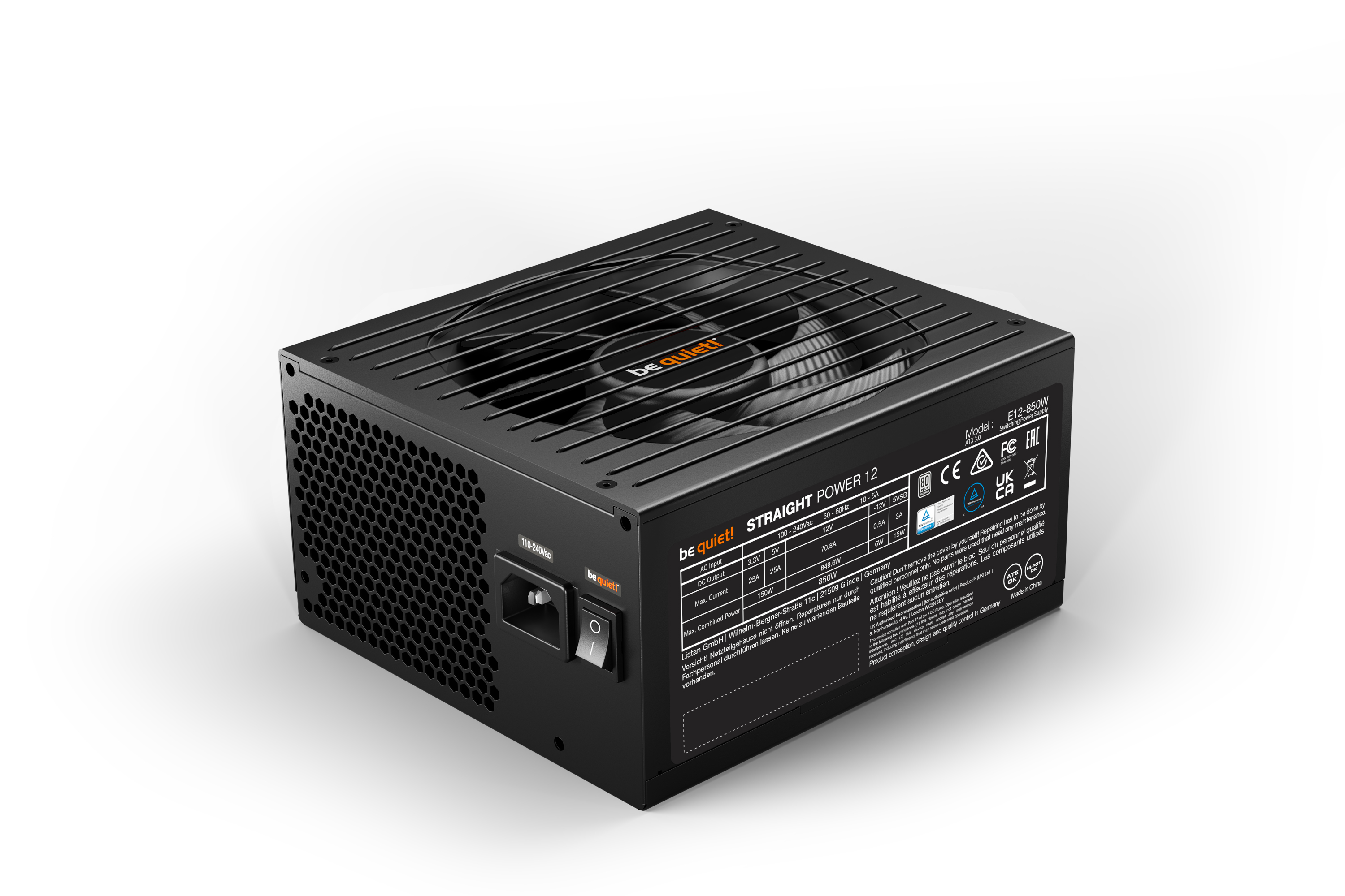 Straight Power 12 Platinum 850W ATX 3.1, PC-Netzteil