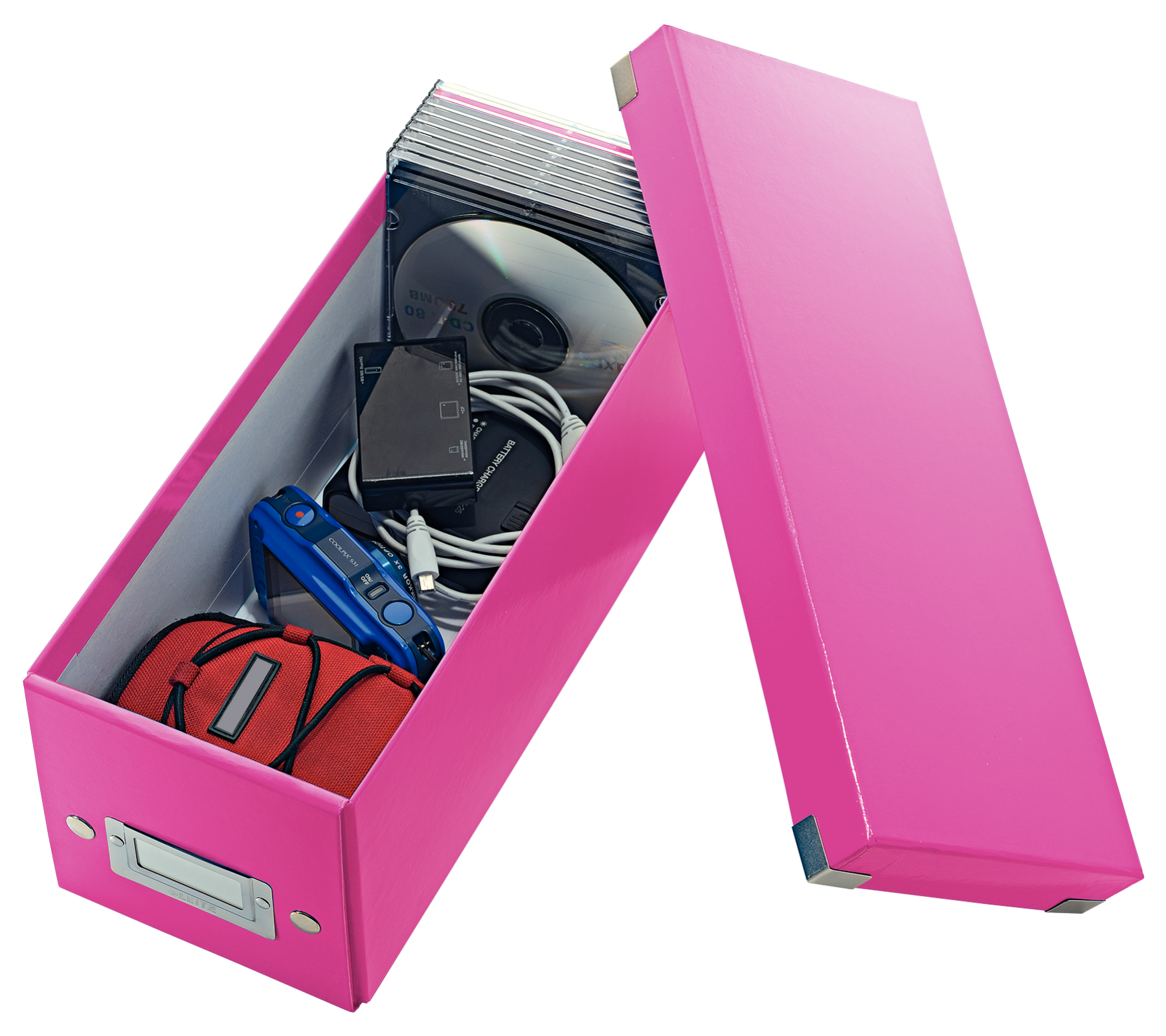 LEITZ CD-/DVD-Box Click & Store pink, 1 St.