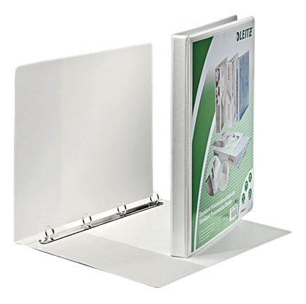 LEITZ Präsentationsringbücher 4-Ringe weiß 2,9 cm DIN A4, 6 St.