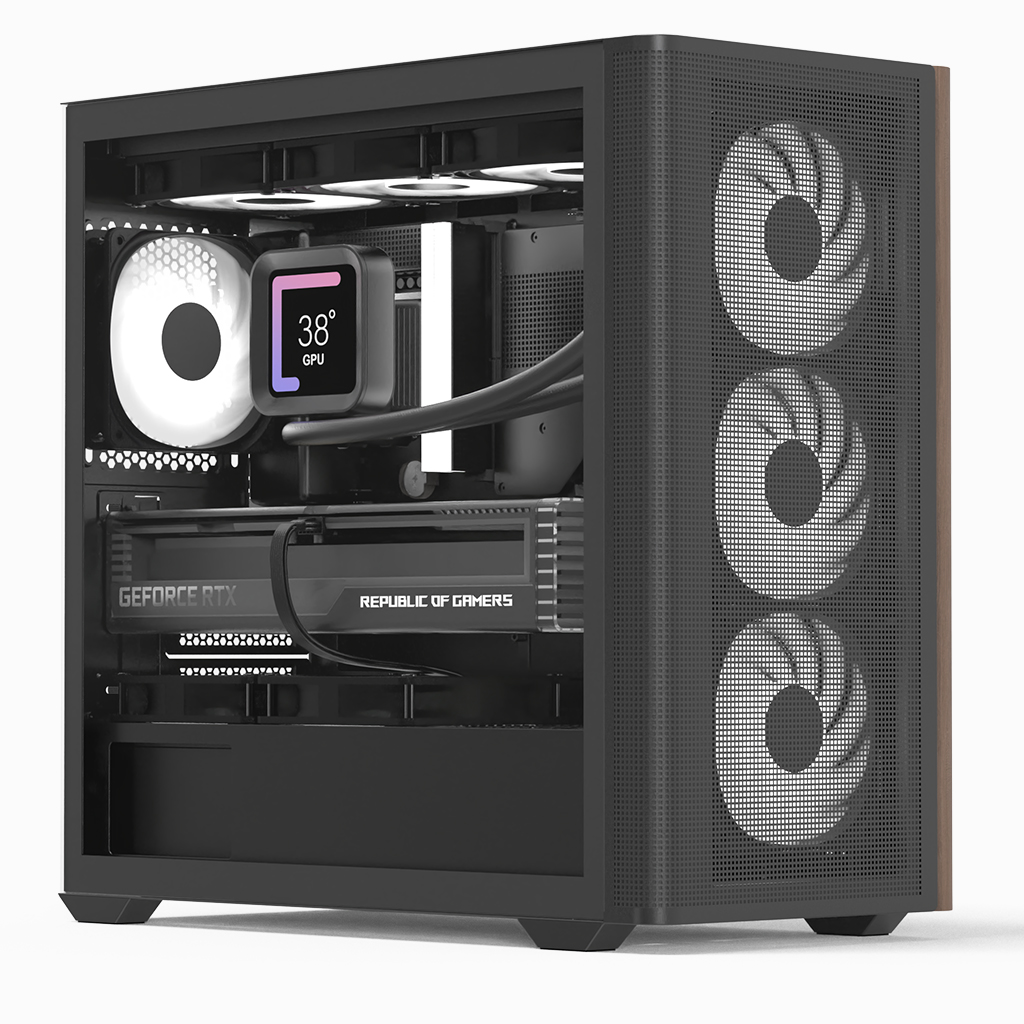 AeroCool Geh Mini D301A-G-BK-V2 (B/Wood/Micro-ATX)