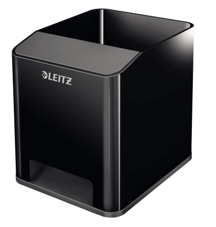 LEITZ Stiftehalter Duo Colour schwarz/grau Polystyrol 2 Fächer 9,0 x 10,1 x 10,0 cm