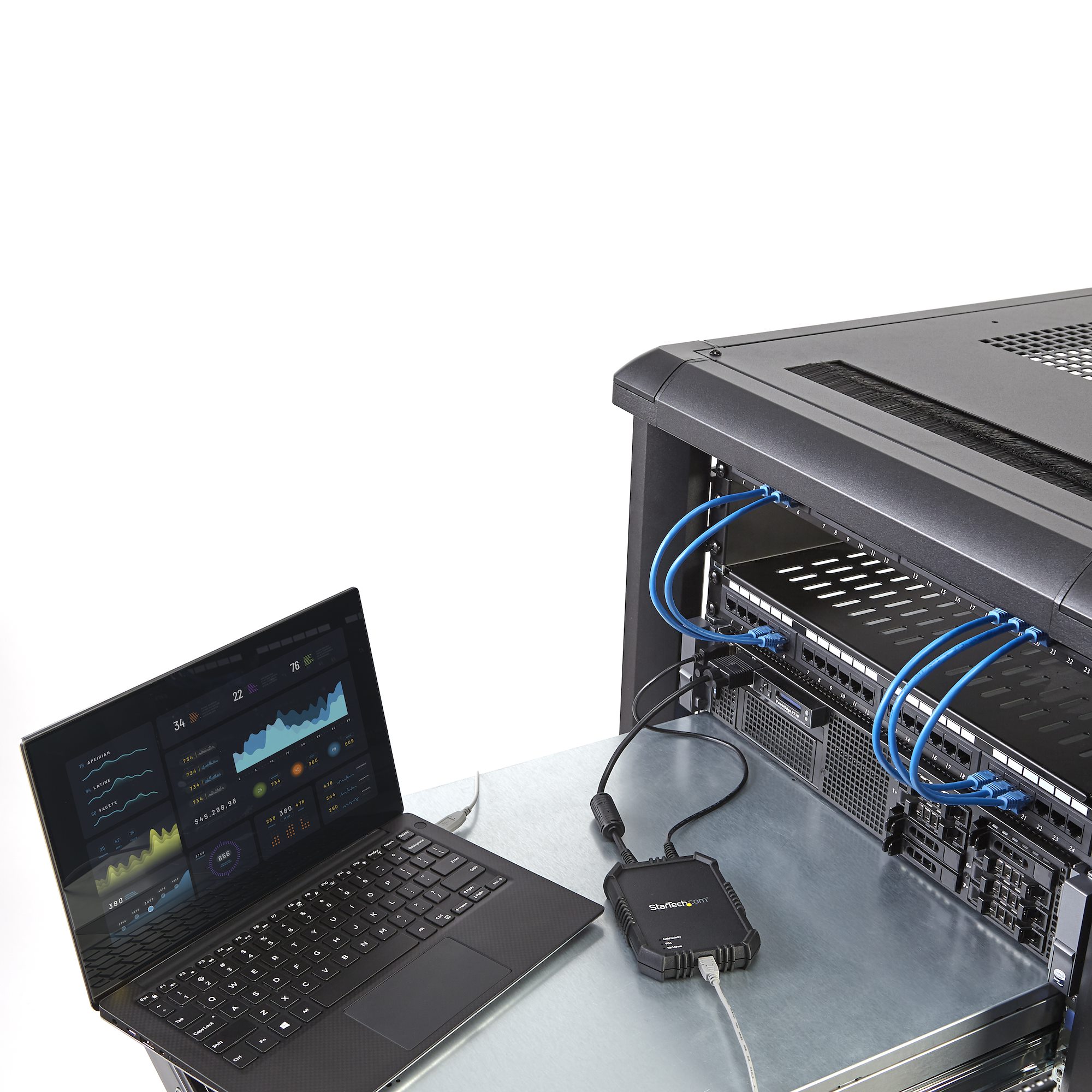 STARTECH.COM USB 2.0 KVM Konsole - Mobiler Laptop Crash Cart Adapter mit Datenübertragung und Videoaufnahme