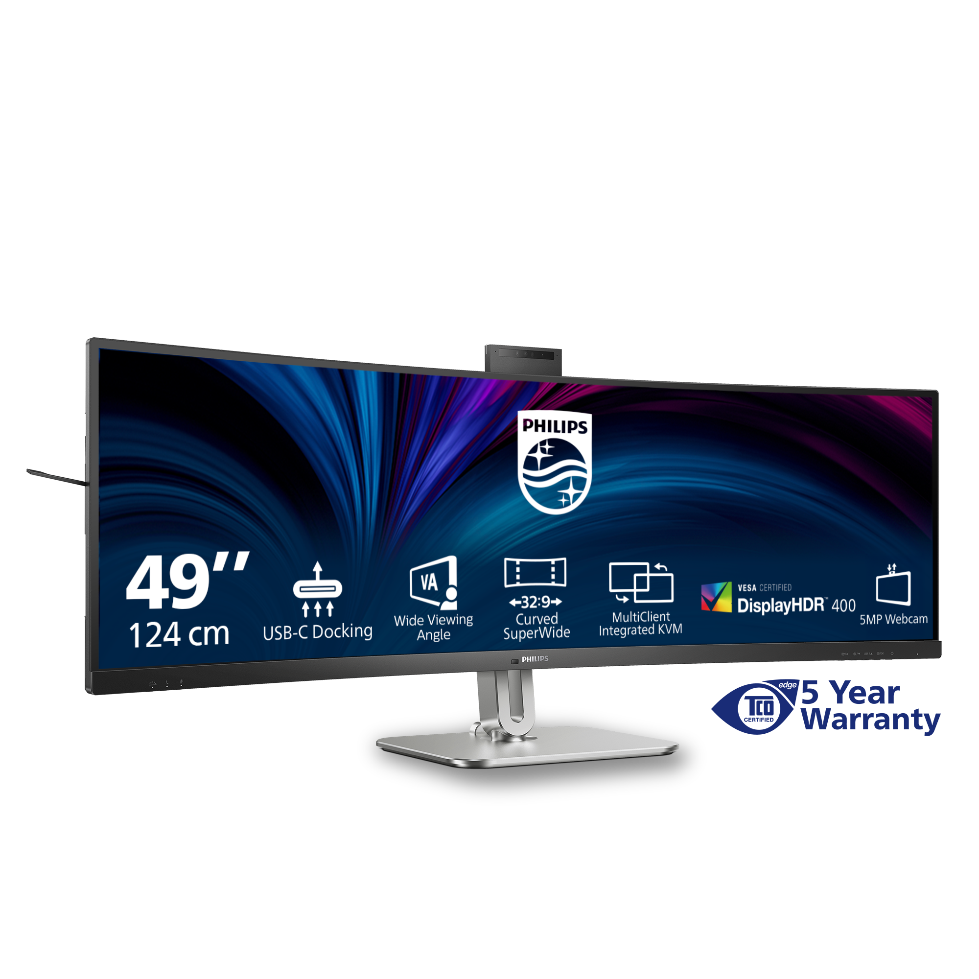 49IN 124 VA LCD 5120X1440 32:9 3000:1 HDMI 2.0 X 2 DISPLAYPORT