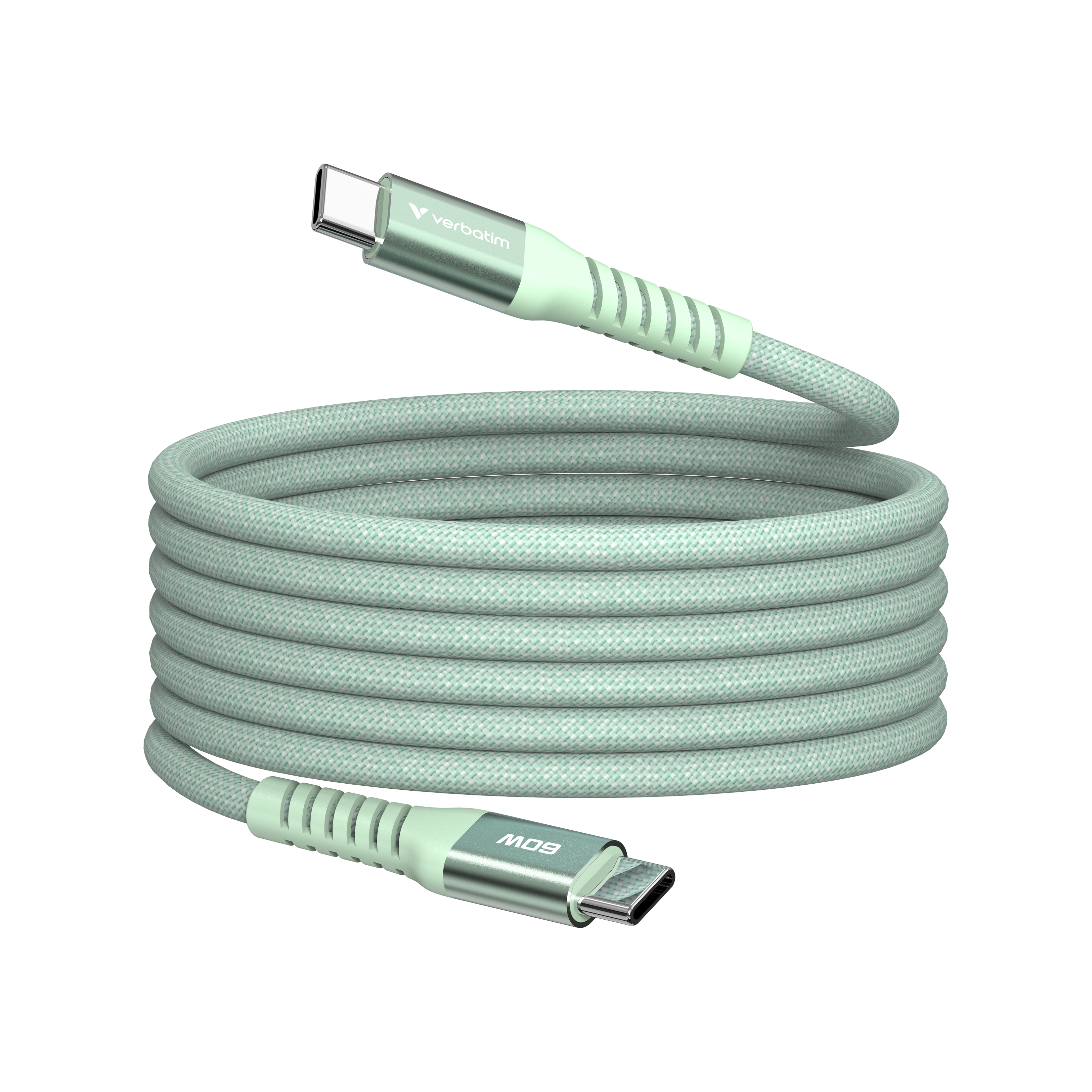 Verbatim Sync&Charge 60W 120cm USB-C/USB-C Magnetic grün 31864