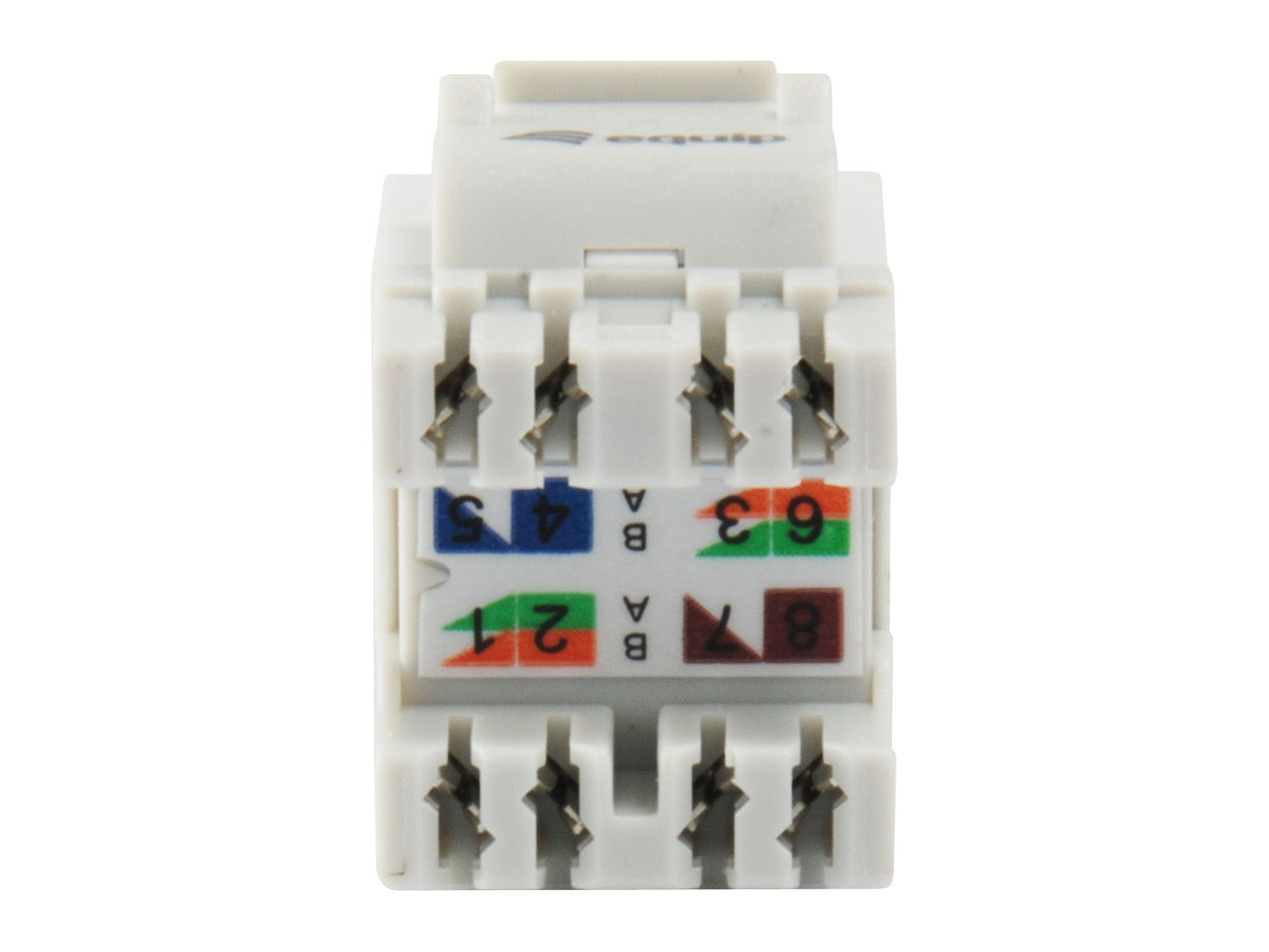 Equip Keystone Jack ungeschirmt Cat6 LSA schlank 8Stk ws