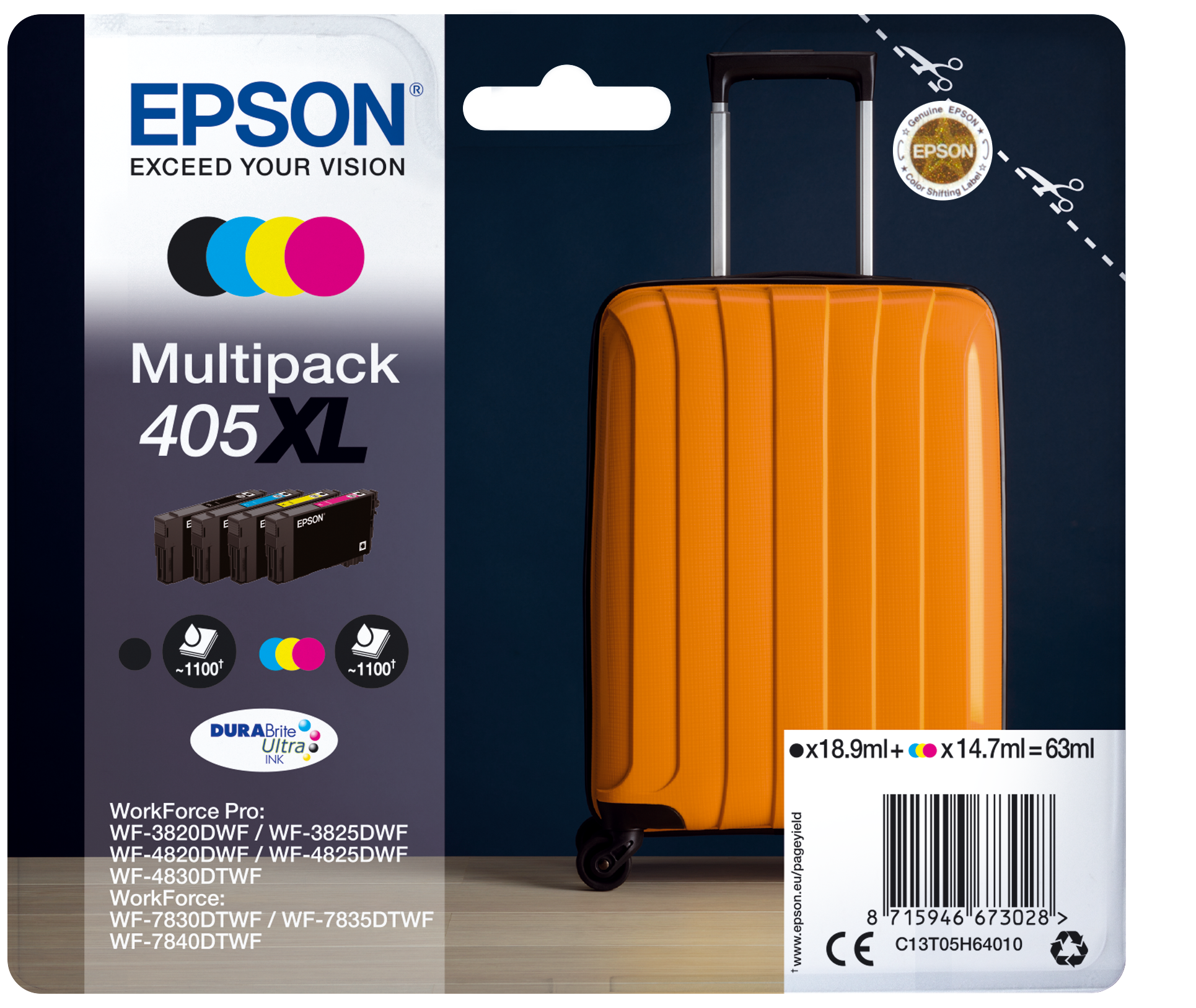 EPSON 2LB Multipack 4-colours 405XL DURABrite Ultra Ink w/s