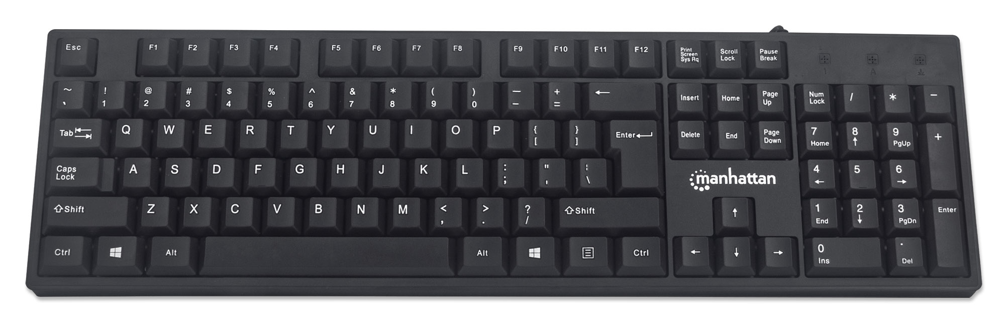 MANHATTAN USB-Tastatur schwarz